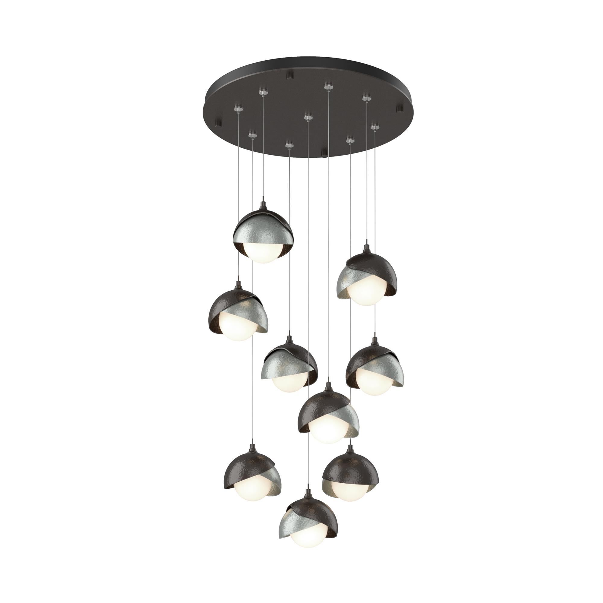 Shown in Oil Rubbed Bronze finish and Opal (Gg) glass and Vintage Platinum (82) accent
