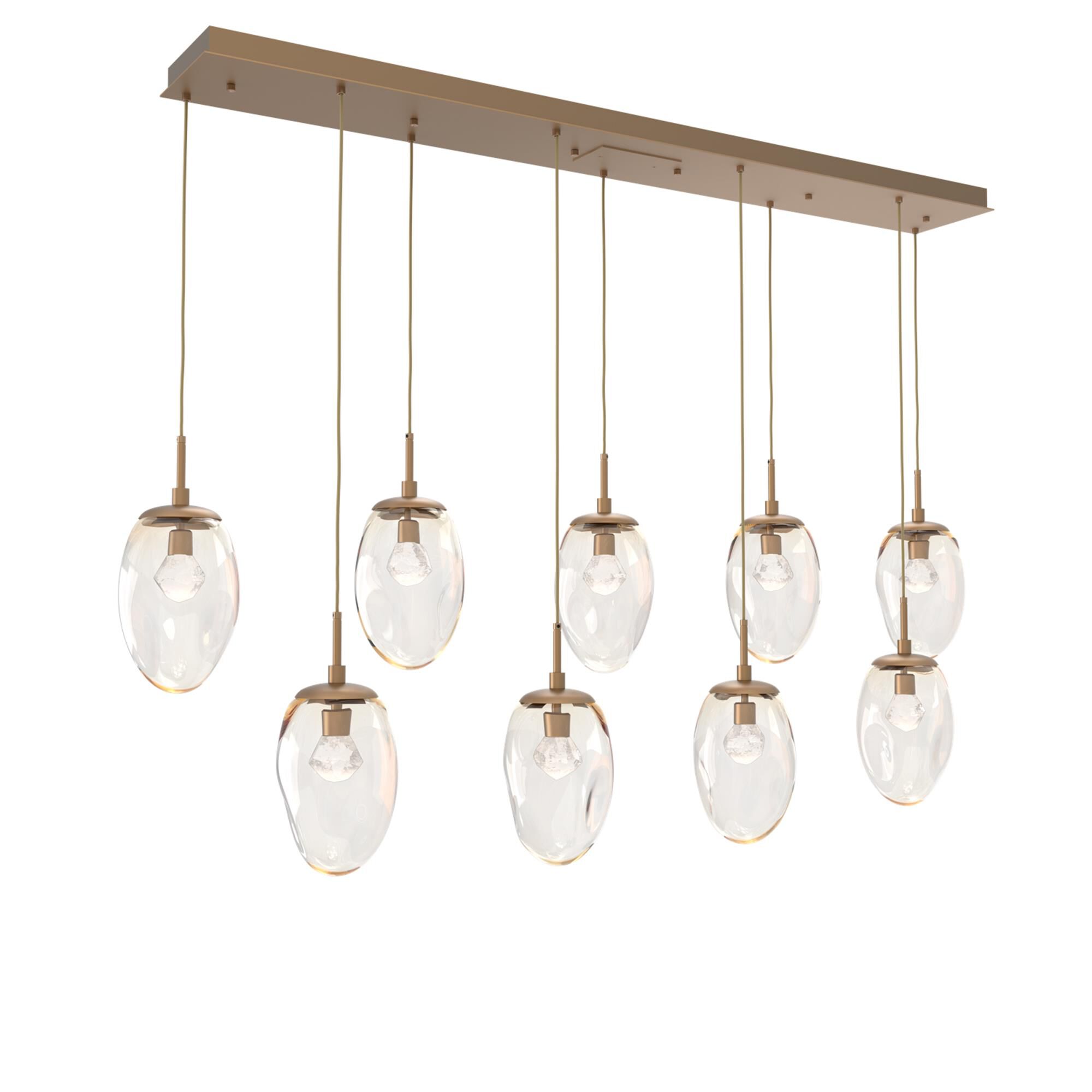 Shown in Novel Brass finish and Zircon Inner And Amber Outer glass