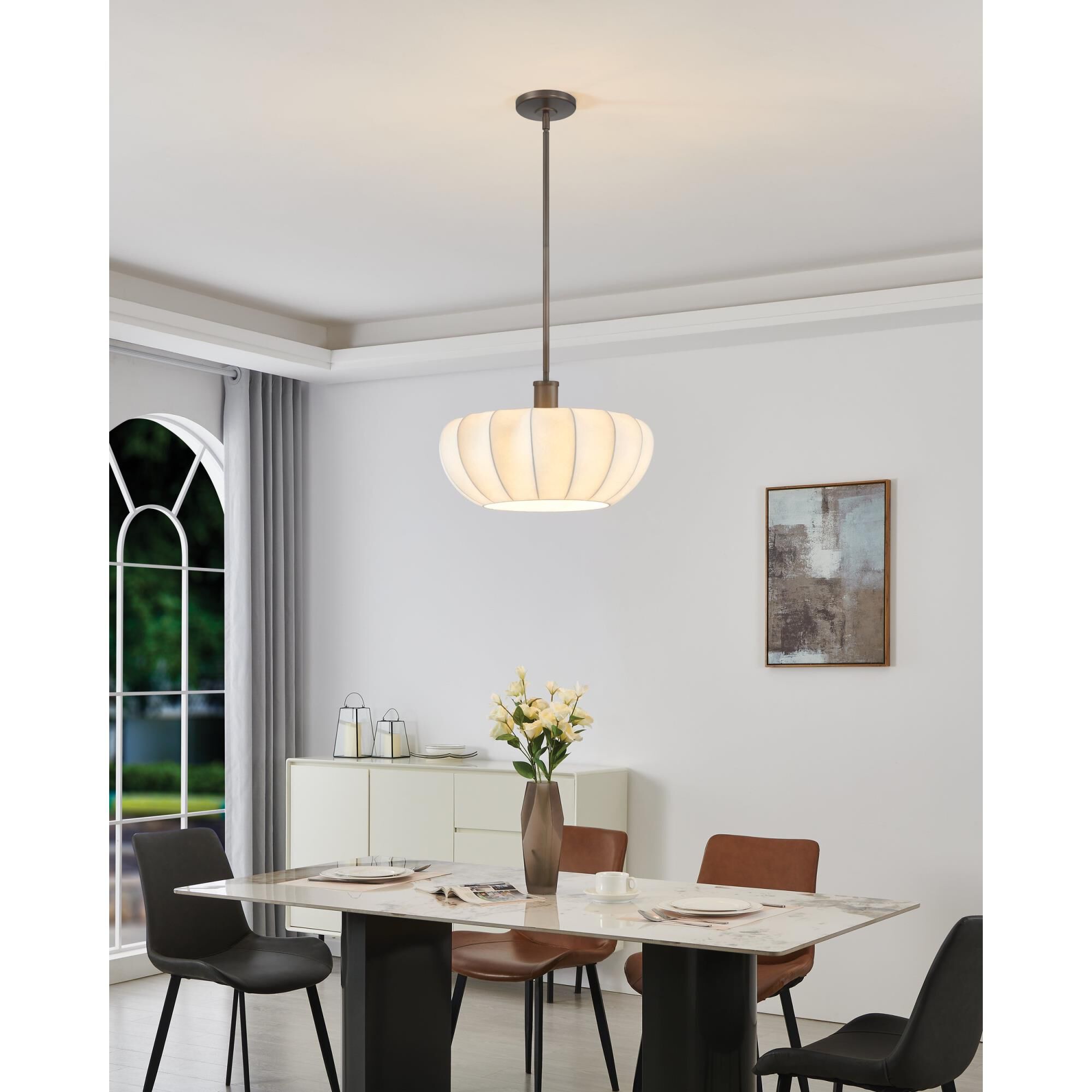 Shown in Forged Bronze finish and White shade