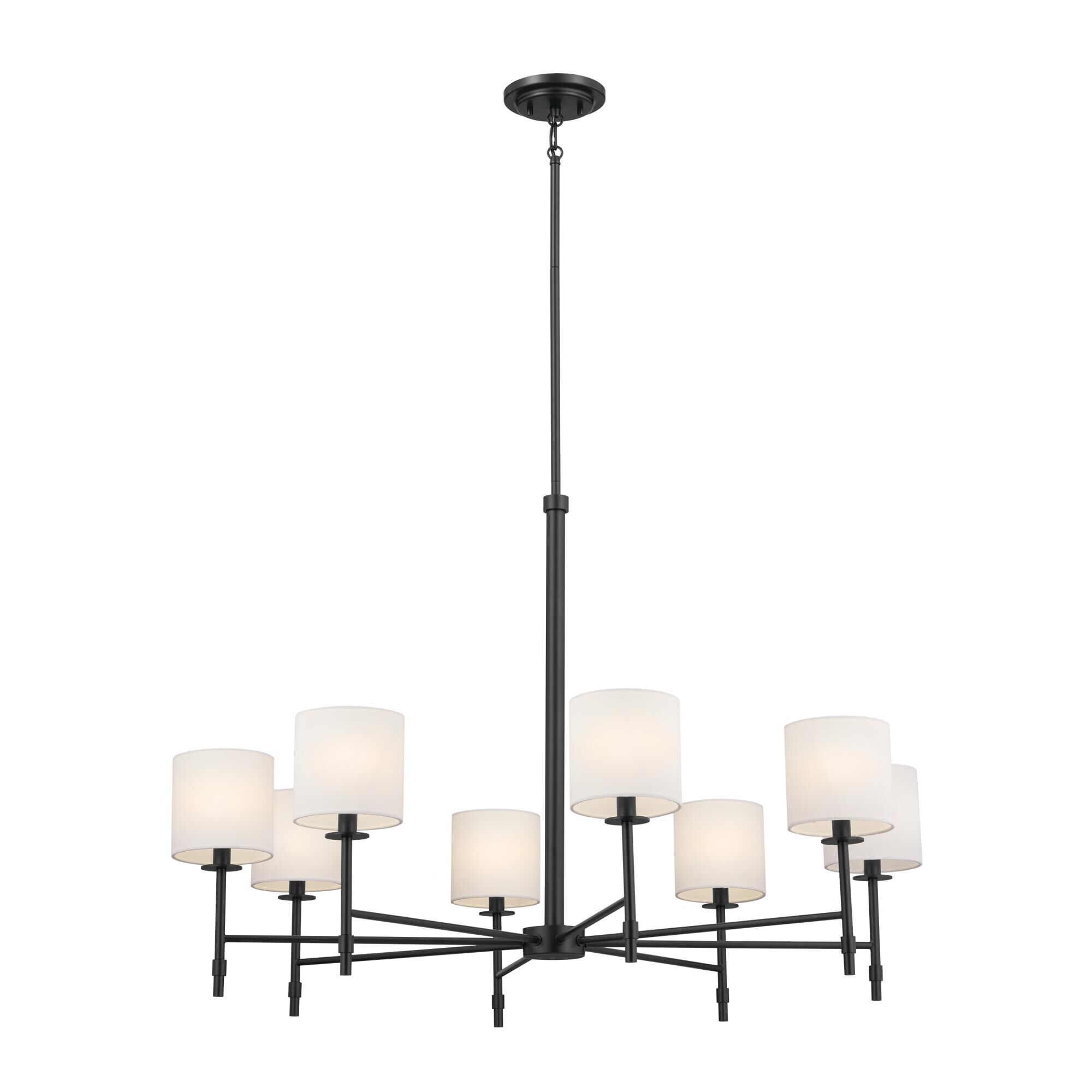 Shown in Black finish and Fabric and Drum shade