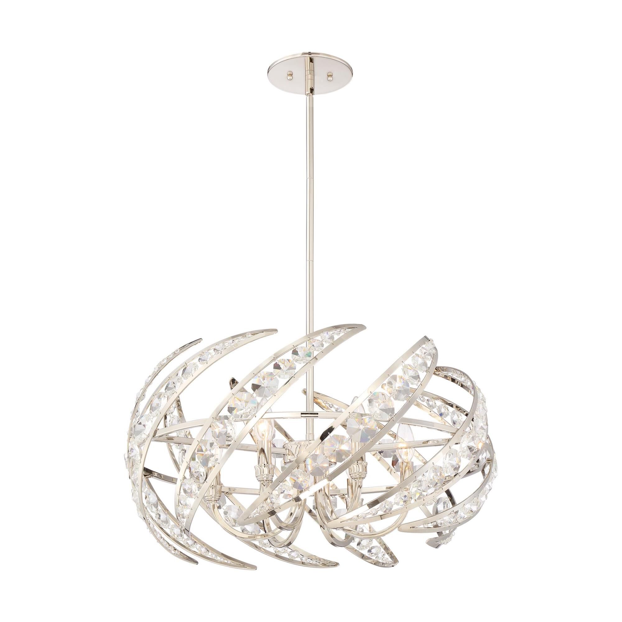 Platinum Collection Crescent 24 Inch Large Pendant by Quoizel
