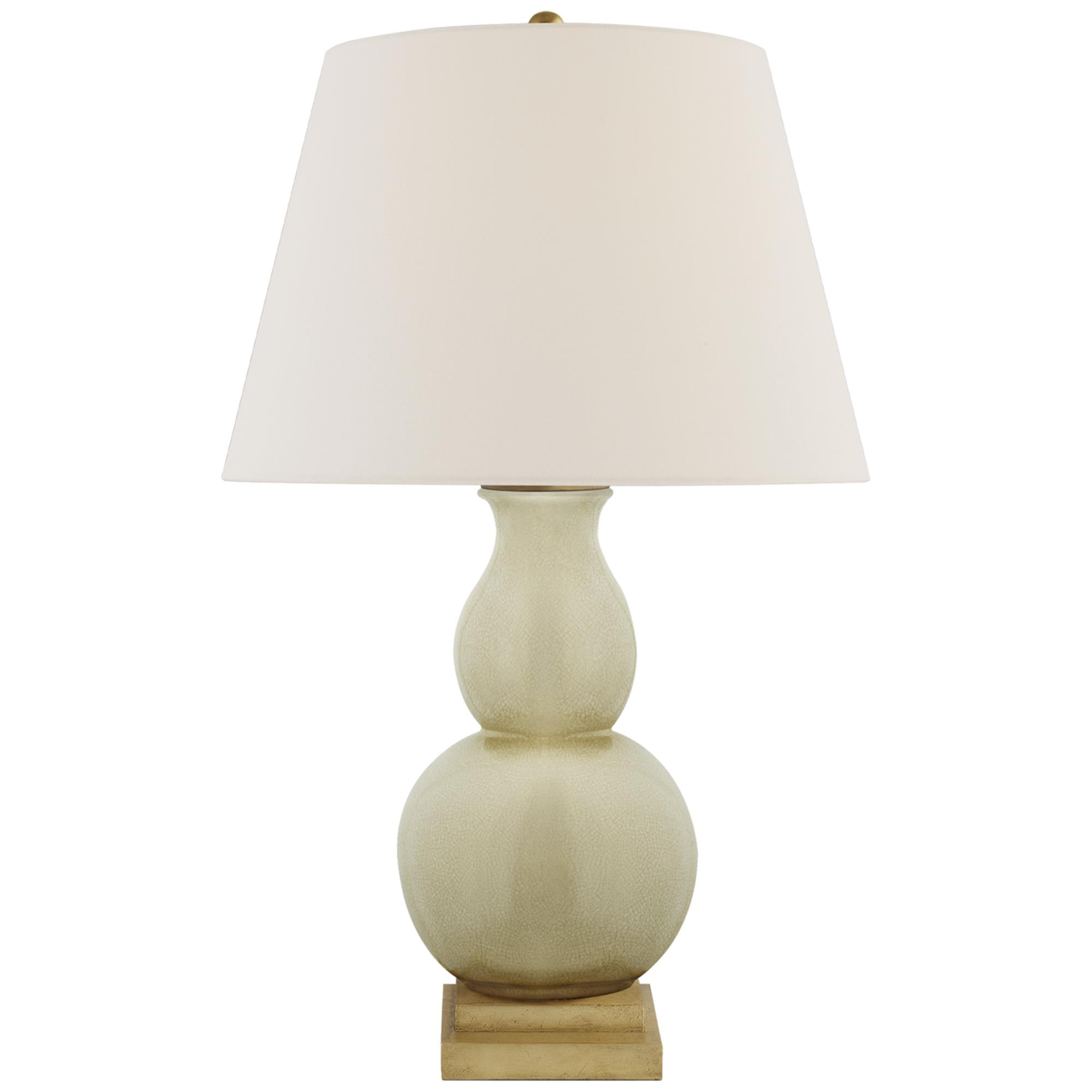 Shown in Tea Stain Crackle finish and Linen shade