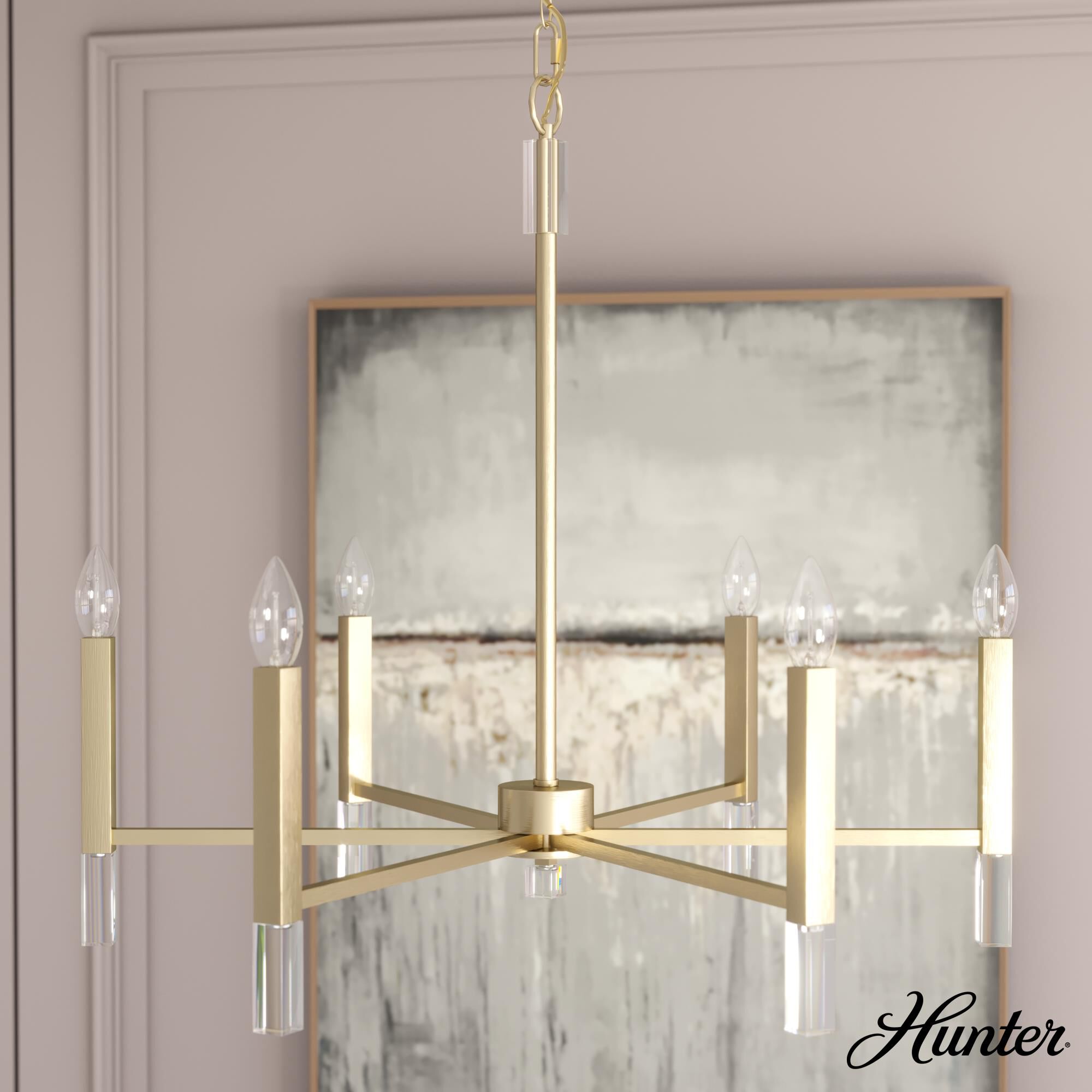 Sunjai 40 Inch Chandelier by Hunter Fan