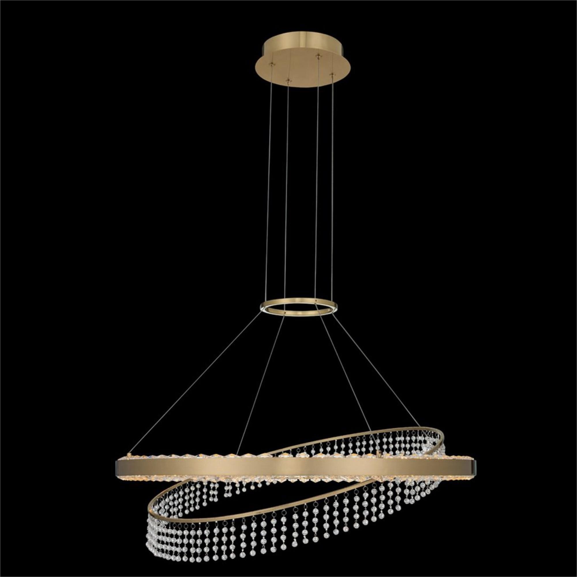Saturno 28 Inch LED Large Pendant by Allegri
