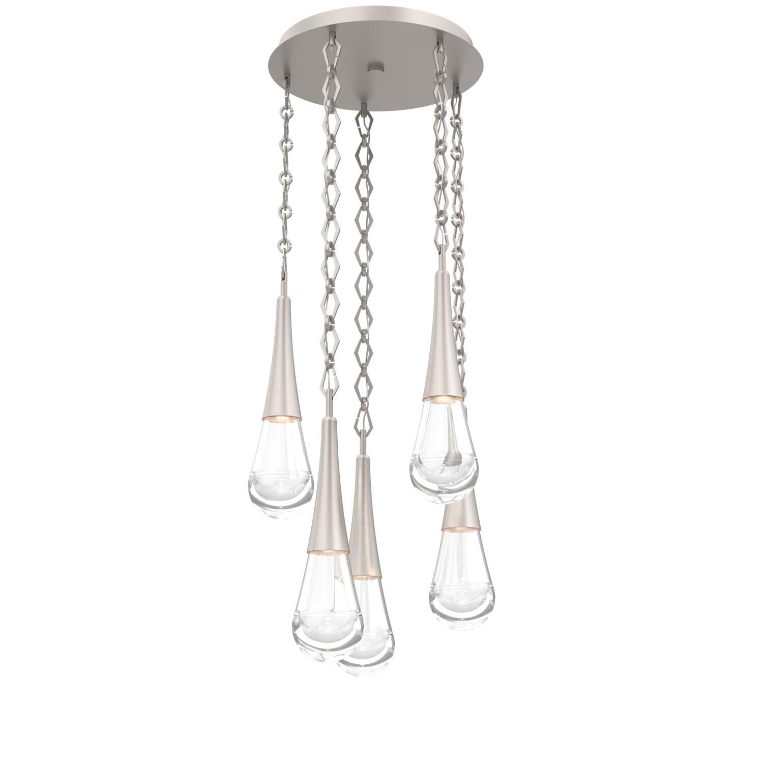 Shown in Beige Silver finish and Clear glass