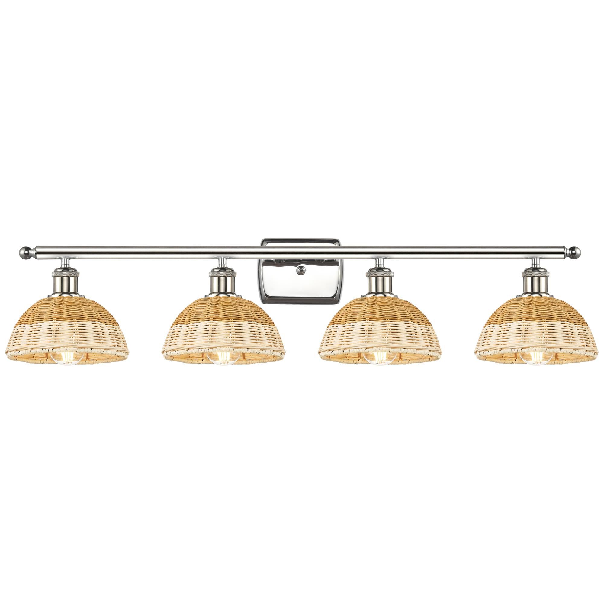 Shown in Polished Nickel finish and Natural shade