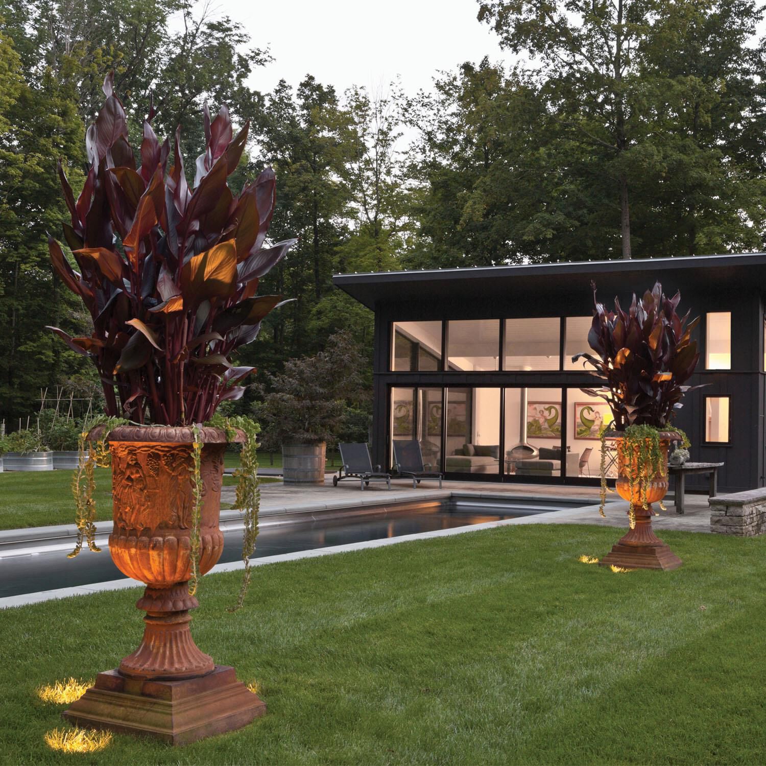 Shown in Bronze finish and Clear Lens glass