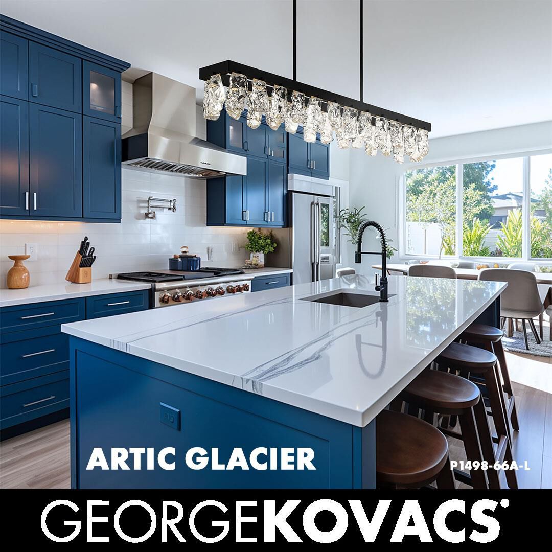 Artic Glacier Linear Suspension Light by Kovacs