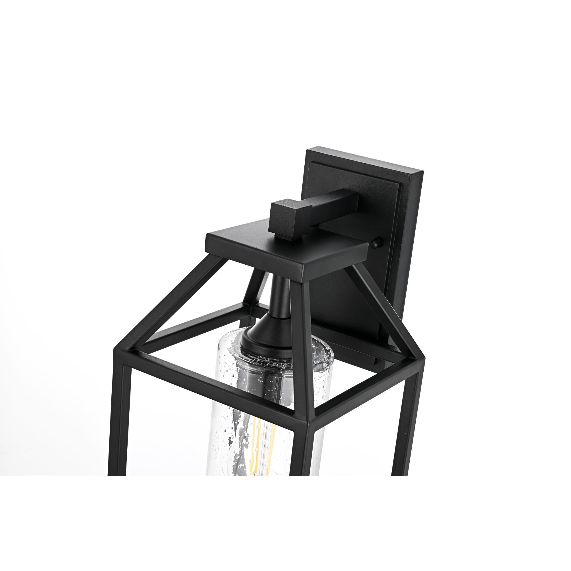 Shown in Black finish and Clear glass