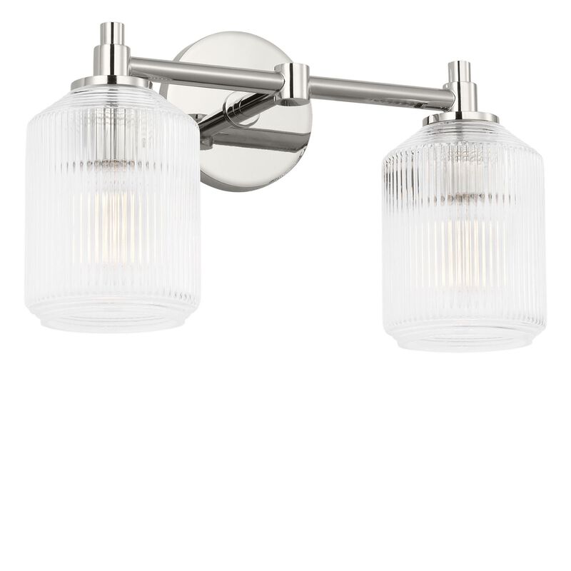 Chapman & Myers Barstow 15 Inch 2 Light Bath Vanity Light by Visual Comfort Studio
