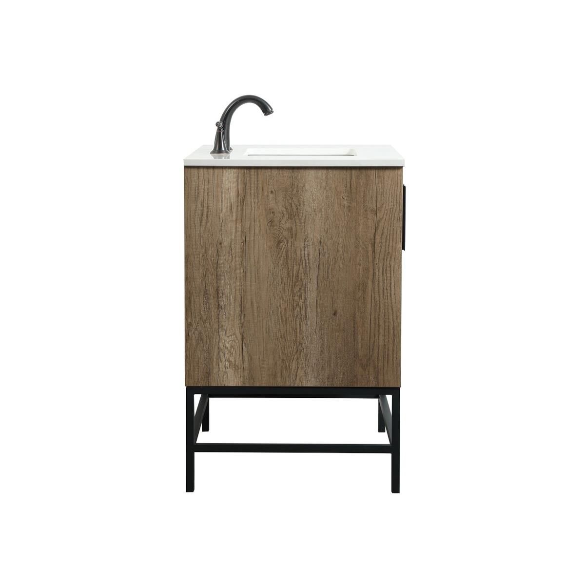 Shown in Natural Oak finish and Without Backsplash accent