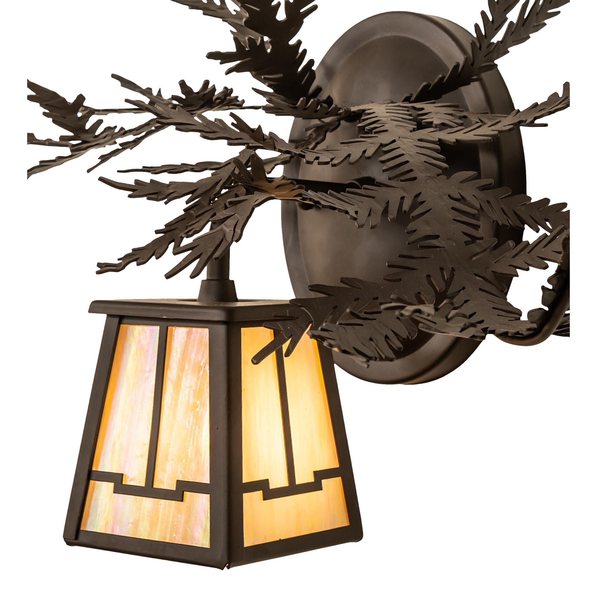 Meyda Lighting Pine Branch 9 Inch Tall LED Outdoor Wall Light