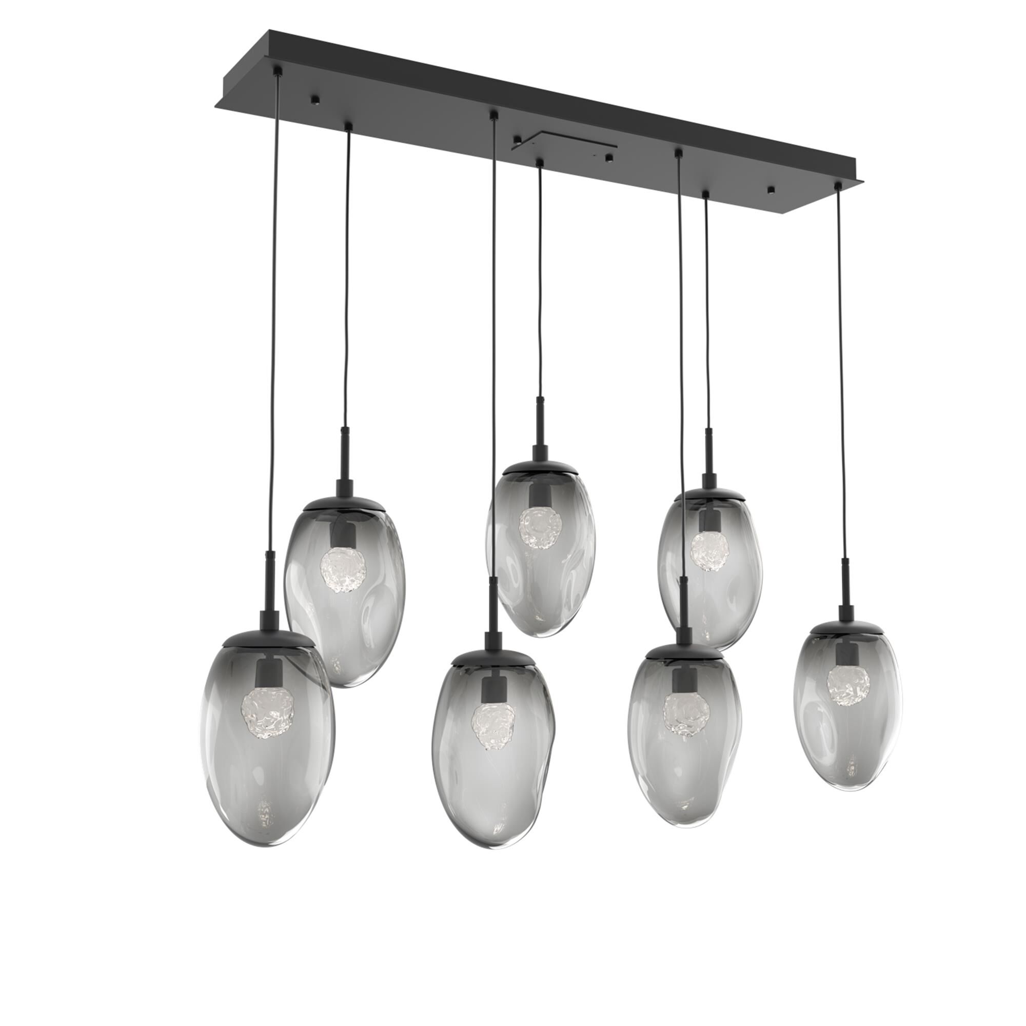 Shown in Matte Black finish and Floret Inner Smoke Outer glass