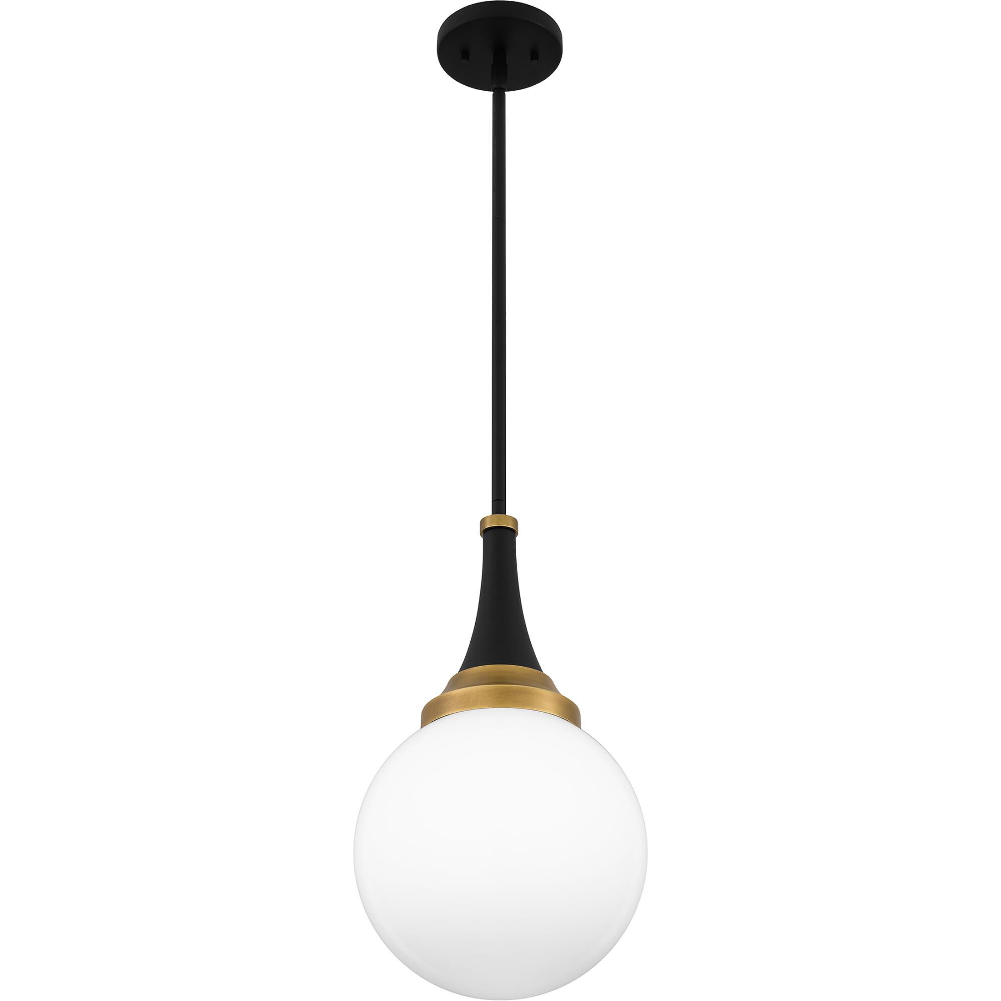 Shown in Matte Black finish and Clear Opal Glass shade