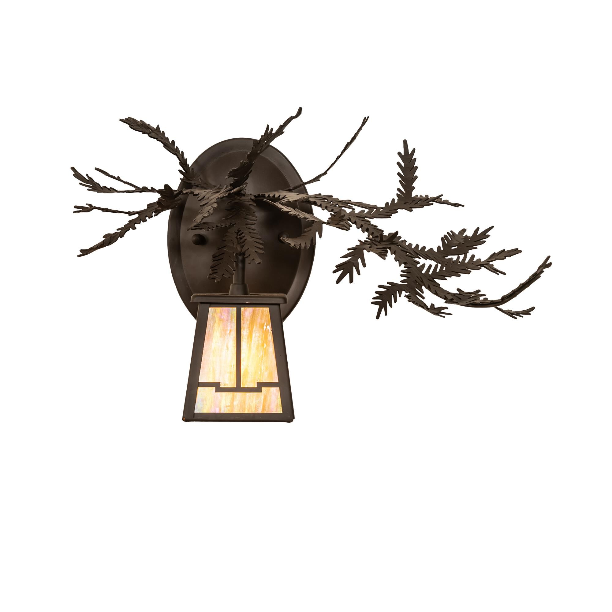 Meyda Lighting Pine Branch 9 Inch Tall LED Outdoor Wall Light