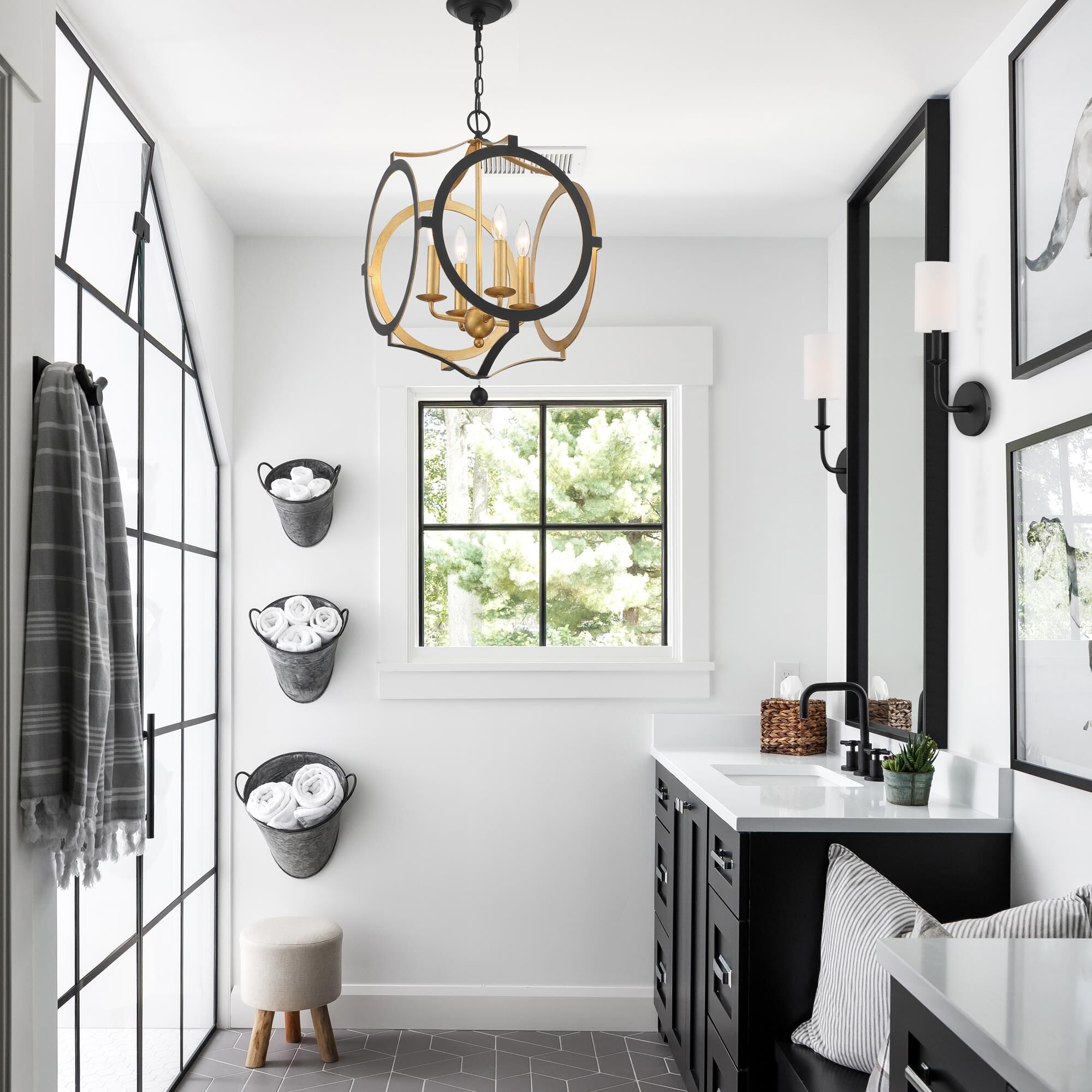 Odelle 20 Inch 4 Light Mini Chandelier by Crystorama