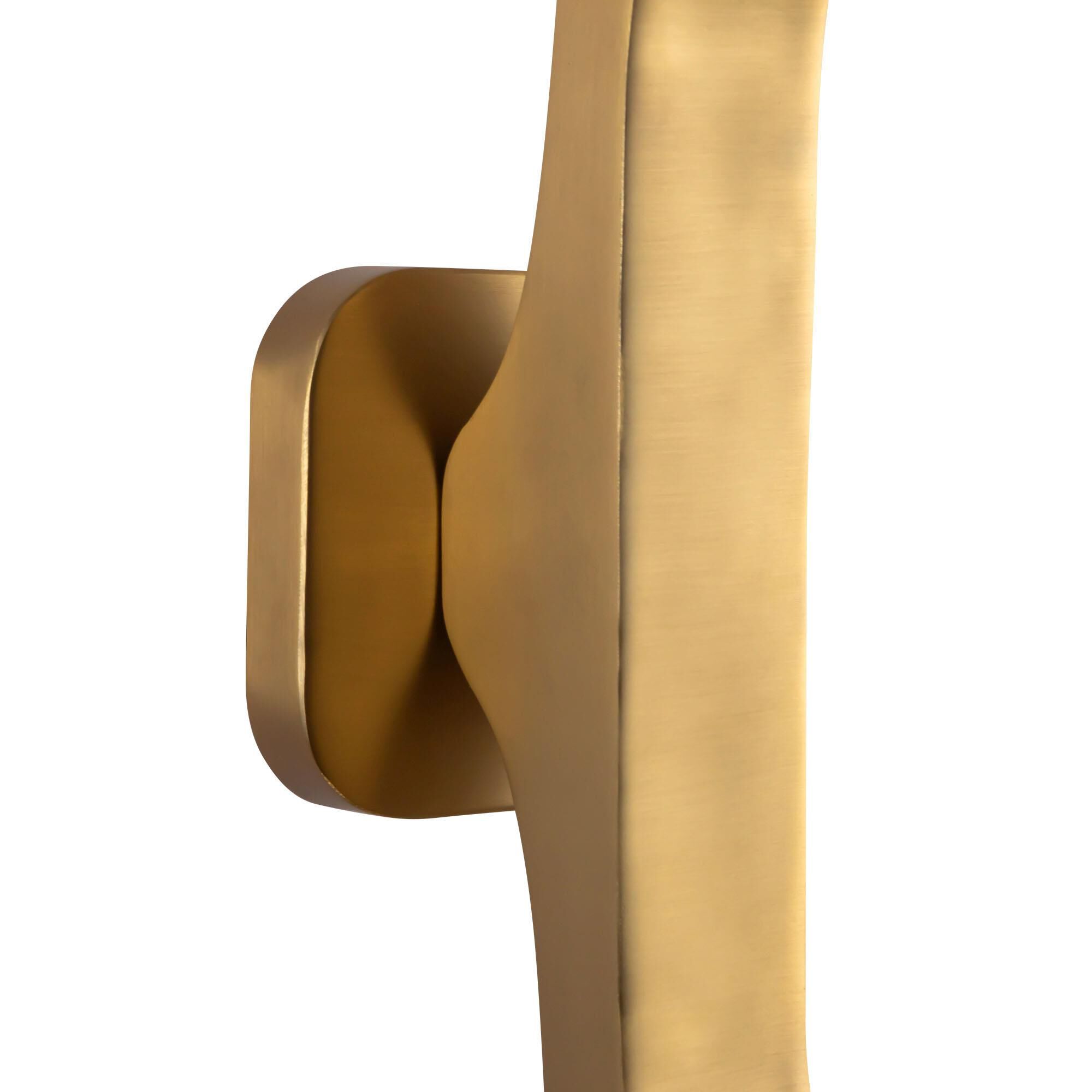 Shown in Brushed Gold finish and Matte Opal glass