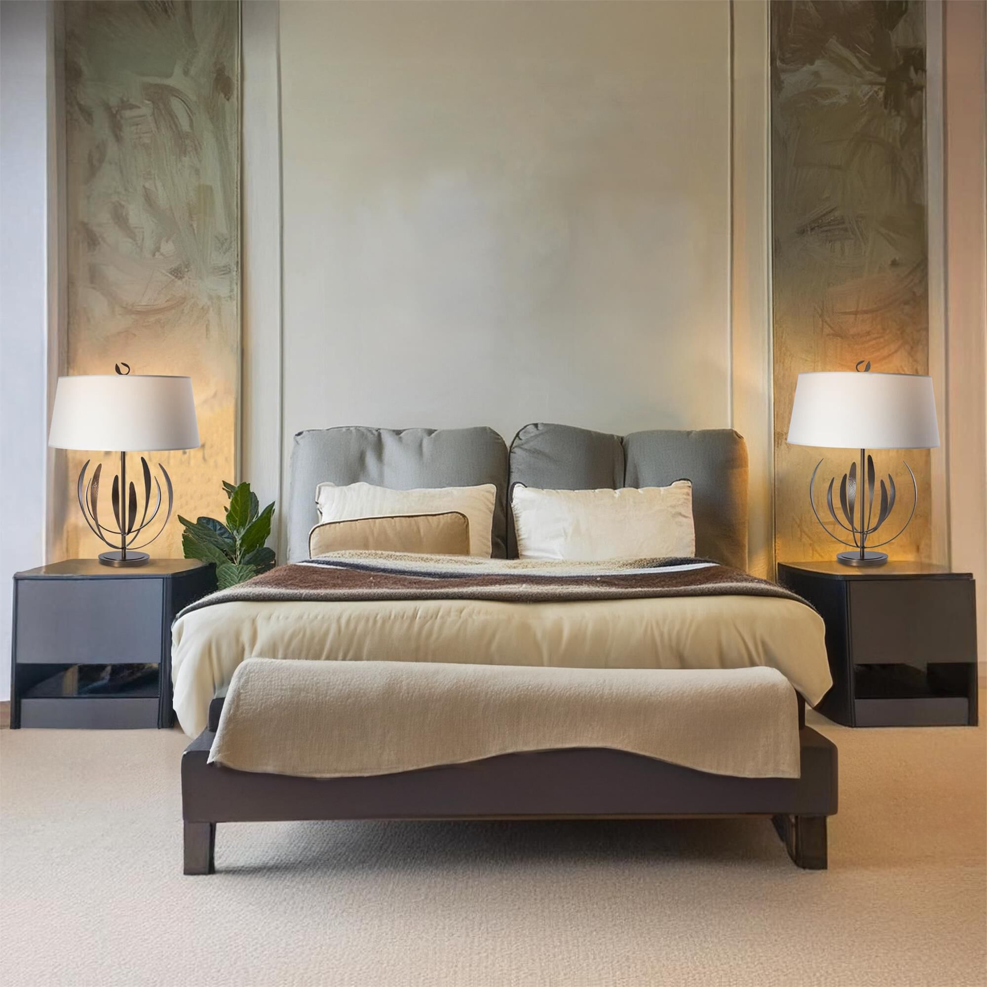 Shown in Bronze finish and Natural Anna shade