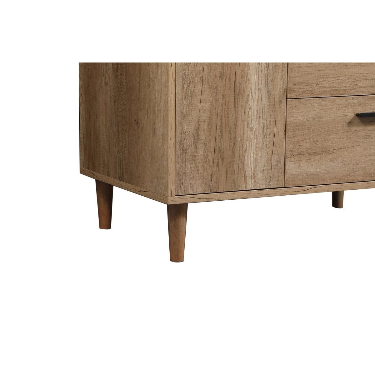 Shown in Natural Oak finish and Without Backsplash accent