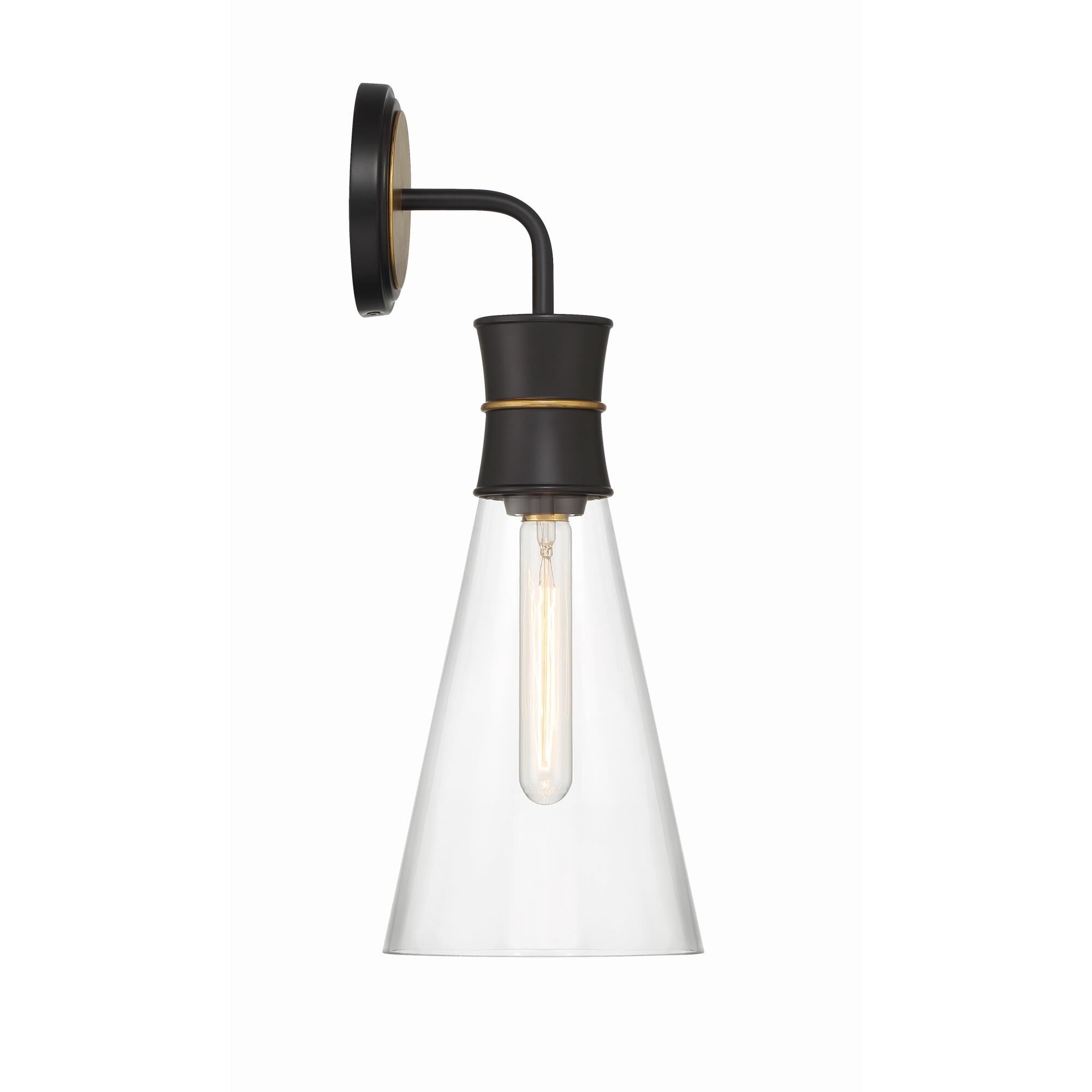 Shown in Matte Black and Textured Gold finish