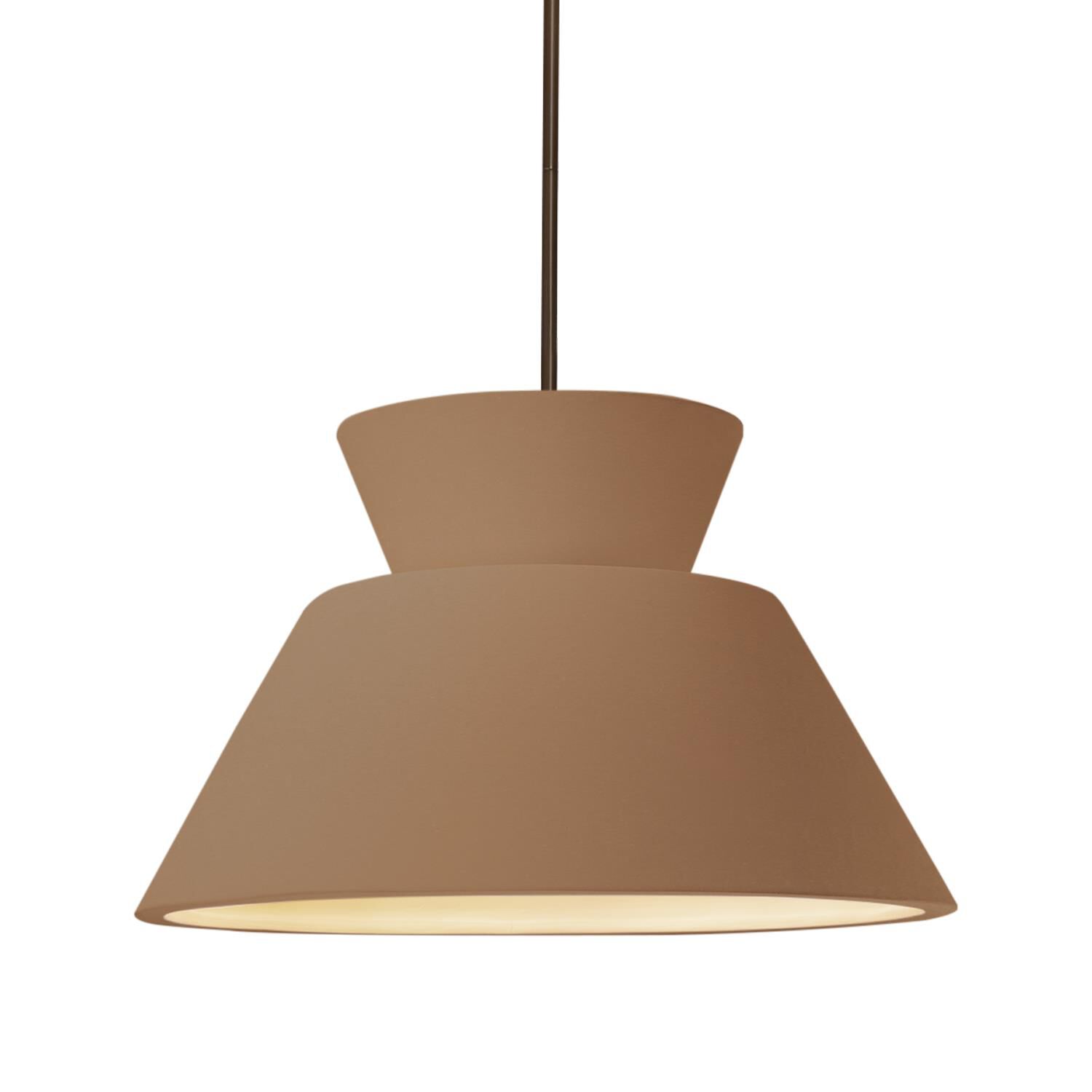 Radiance Trapezoid 14 Inch Large Pendant by Justice Design Group
