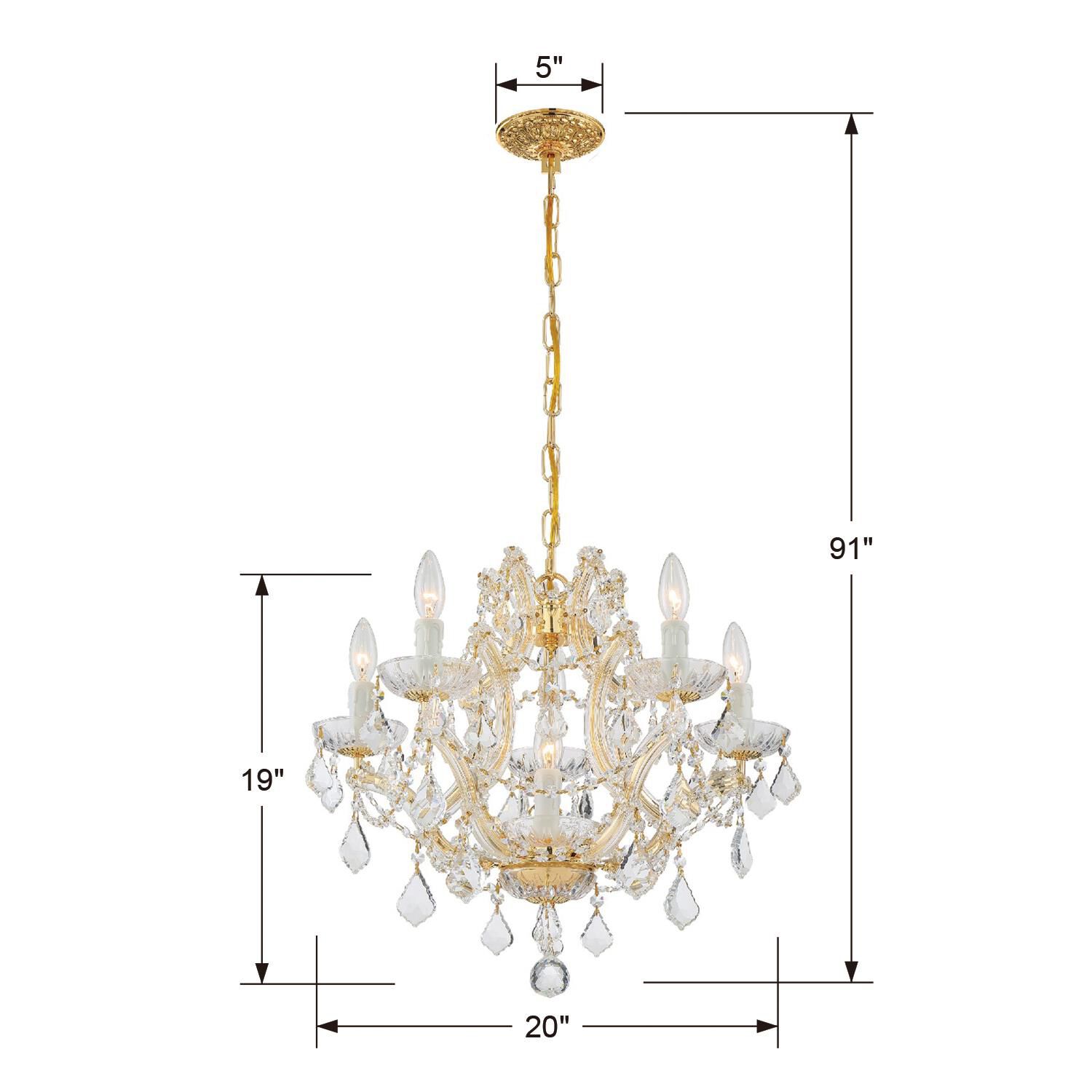 Maria Theresa 20 Inch 6 Light Mini Chandelier by Crystorama