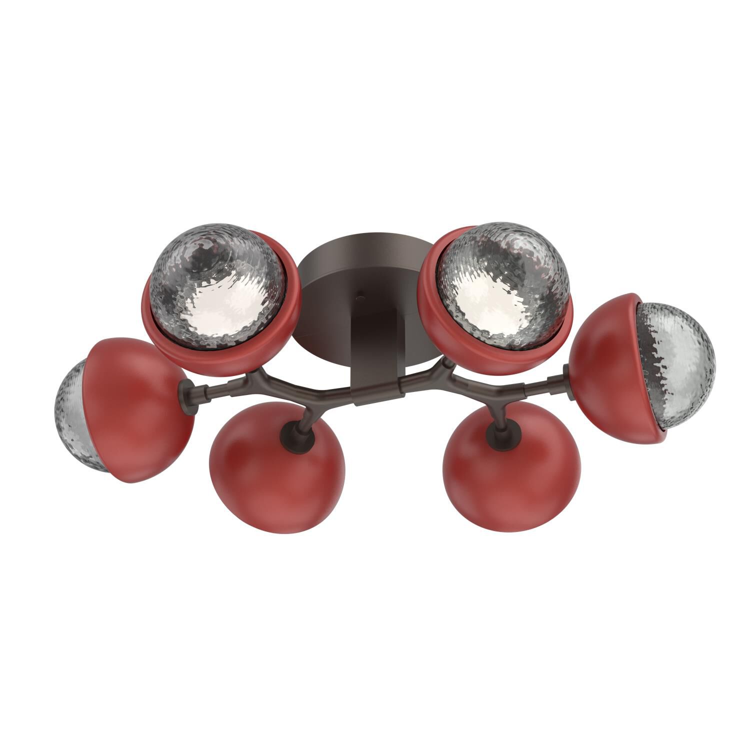 Shown in Flat Bronze finish and Smoke glass and Cinnamon Red accent