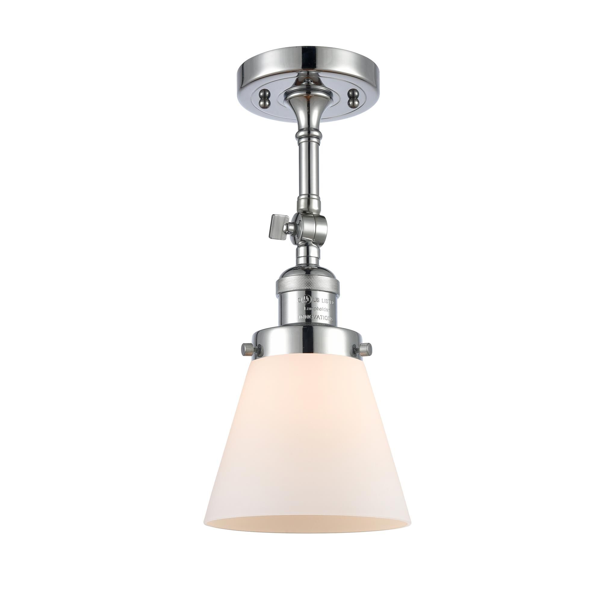 Shown in Polished Chrome finish and Frosted glass and None accent