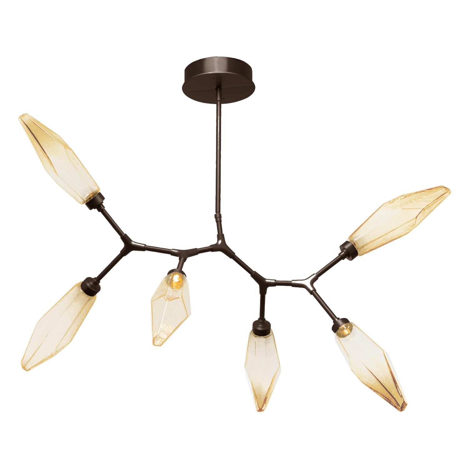 Rock Crystal Linear Suspension Light by Hammerton Studio