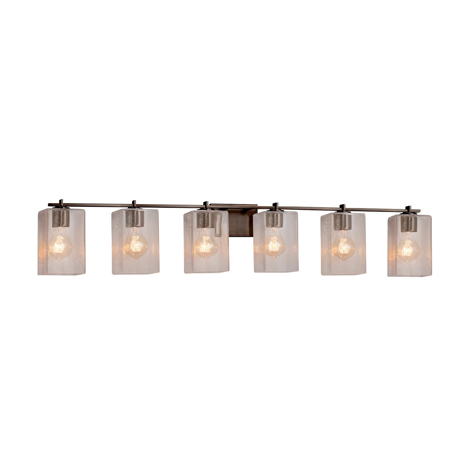 Fusion 56 Inch 6 Light Bath Vanity Light by Justice Design Group