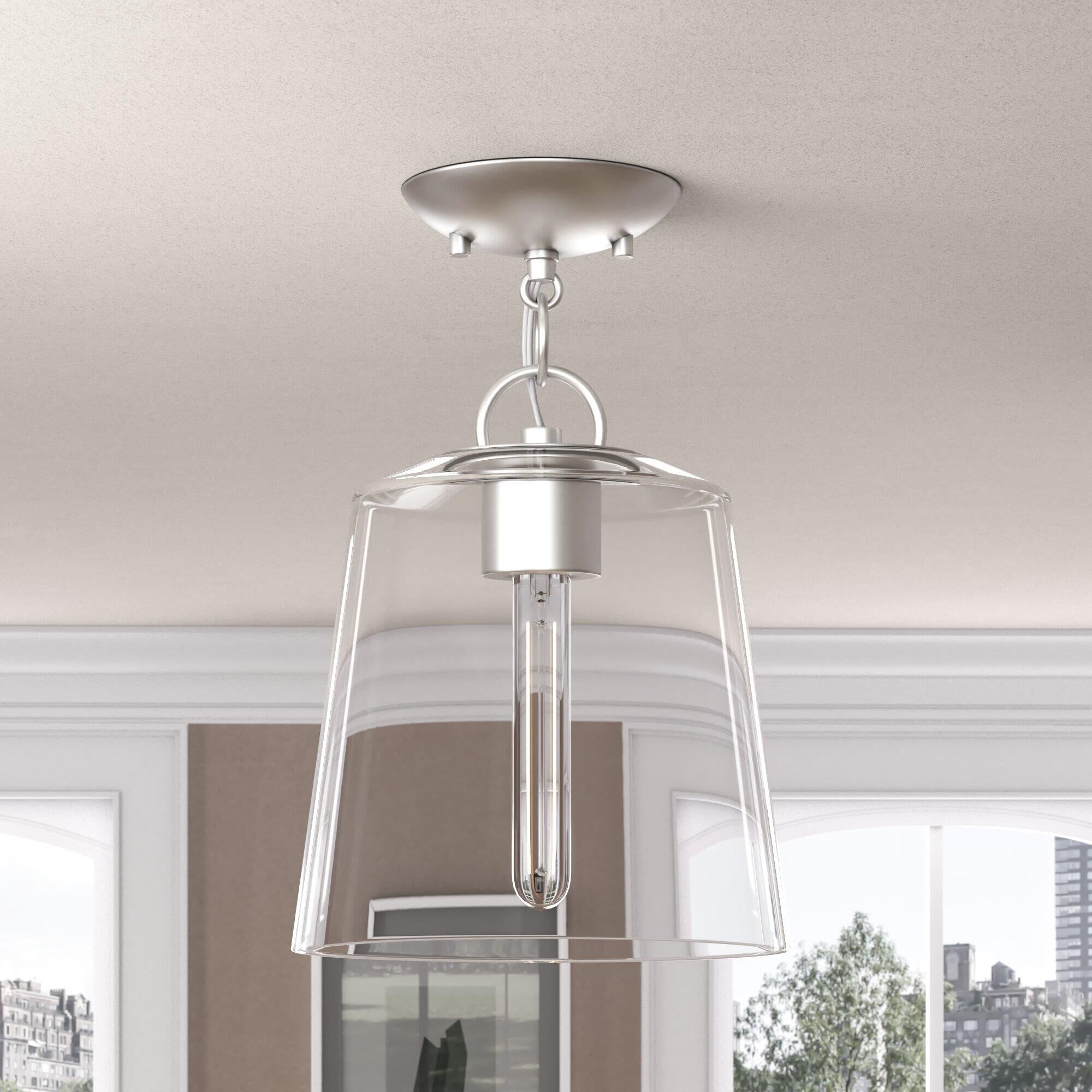 Windrush 9 Inch 1 Light Semi Flush Mount by Designers Fountain