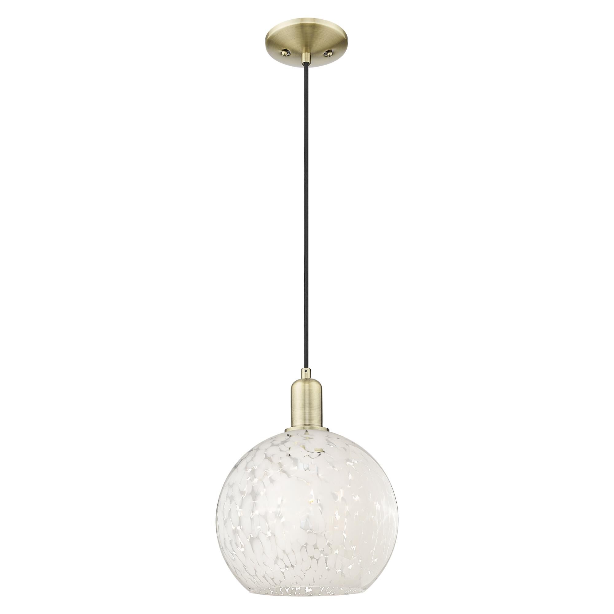 Bruno Marashlian White Mouchette 10 Inch Mini Pendant by Innovations Lighting