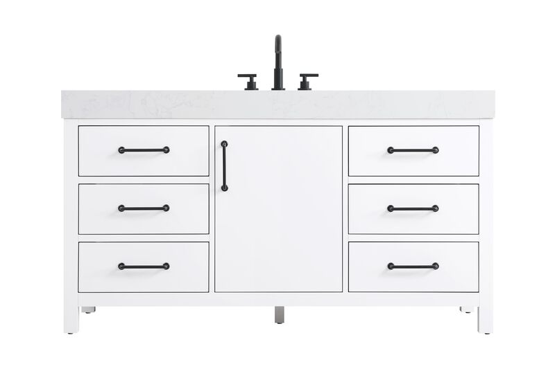 Nathan 60 Inch Bath Vanity by Elegant Dcor