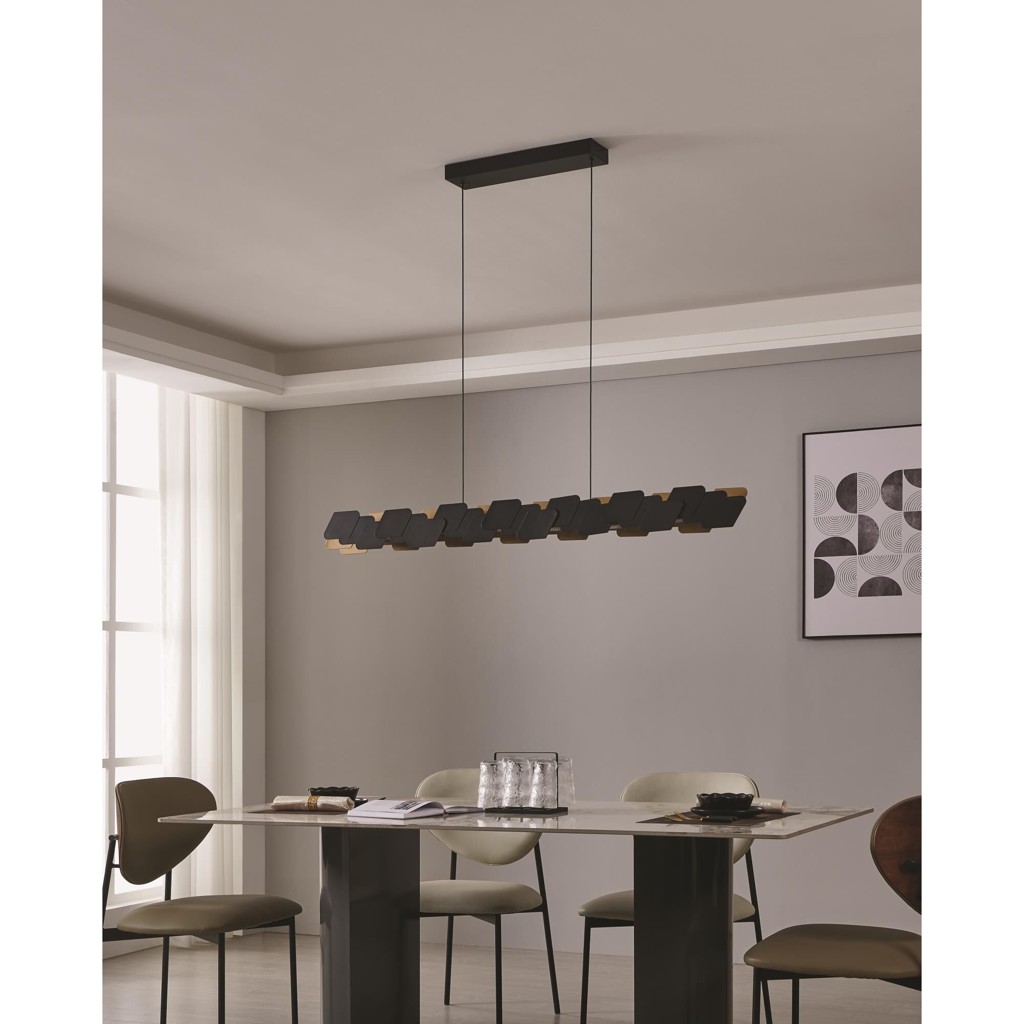 Shown in Black and Gold finish