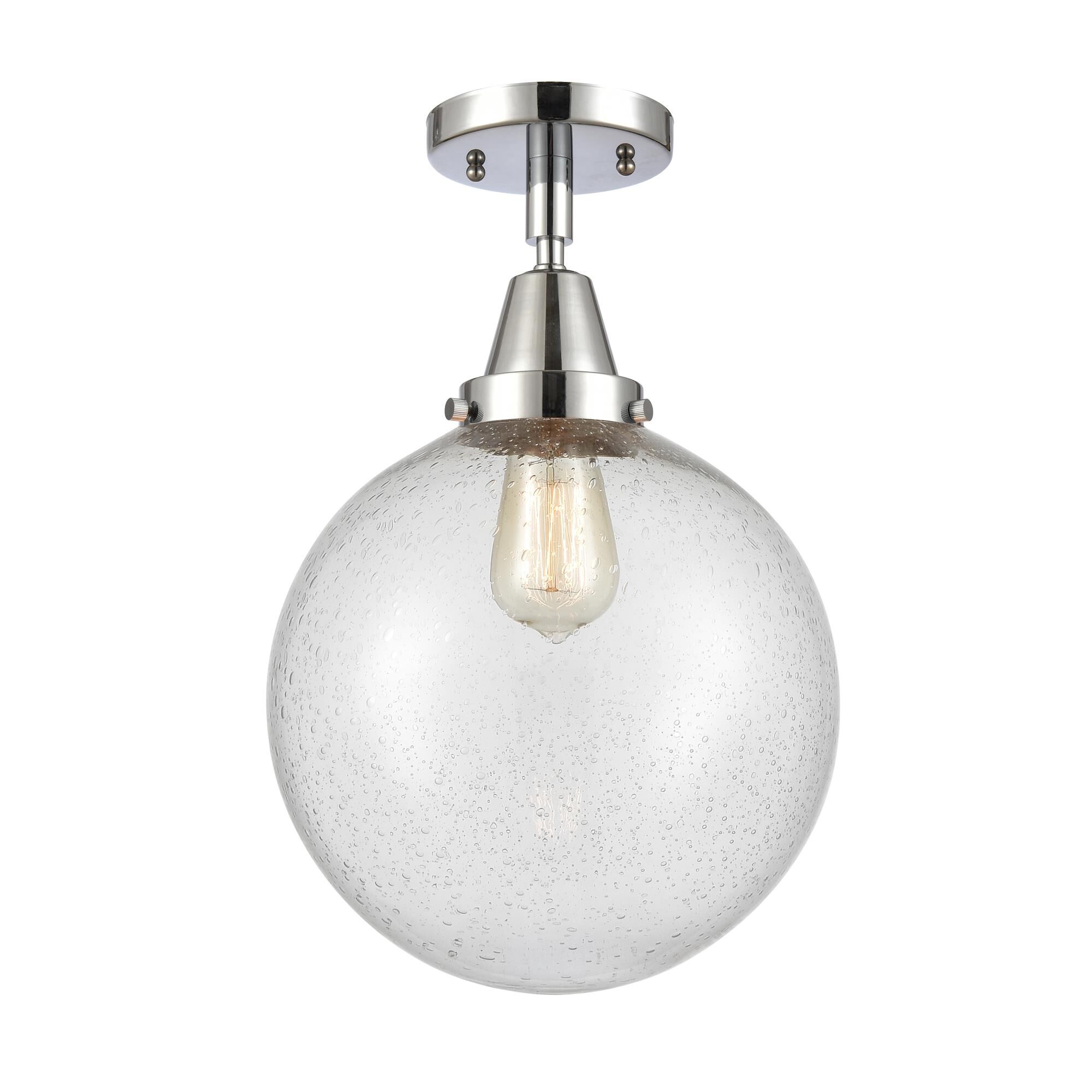 Shown in Polished Chrome finish and Seedy Beacon glass