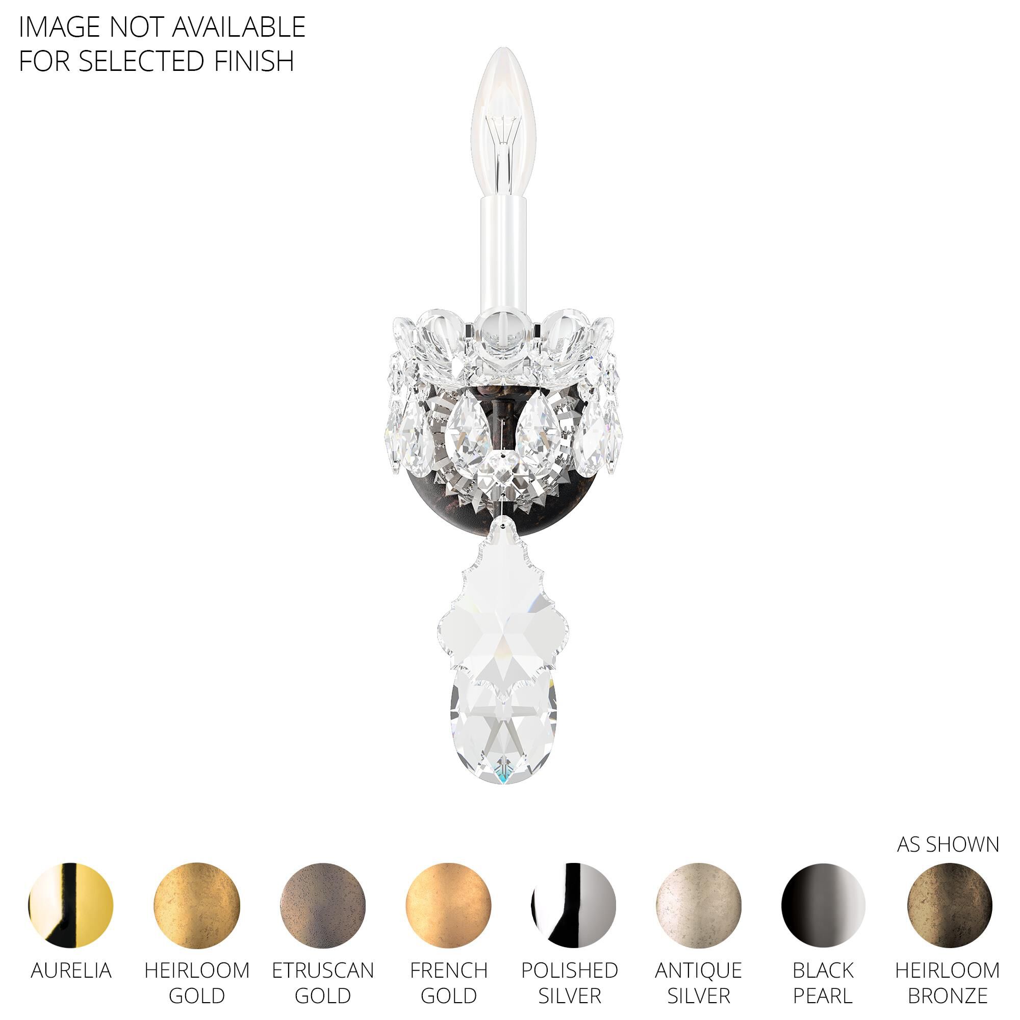 Shown in Polished Gold finish and Clear Radiance crystal