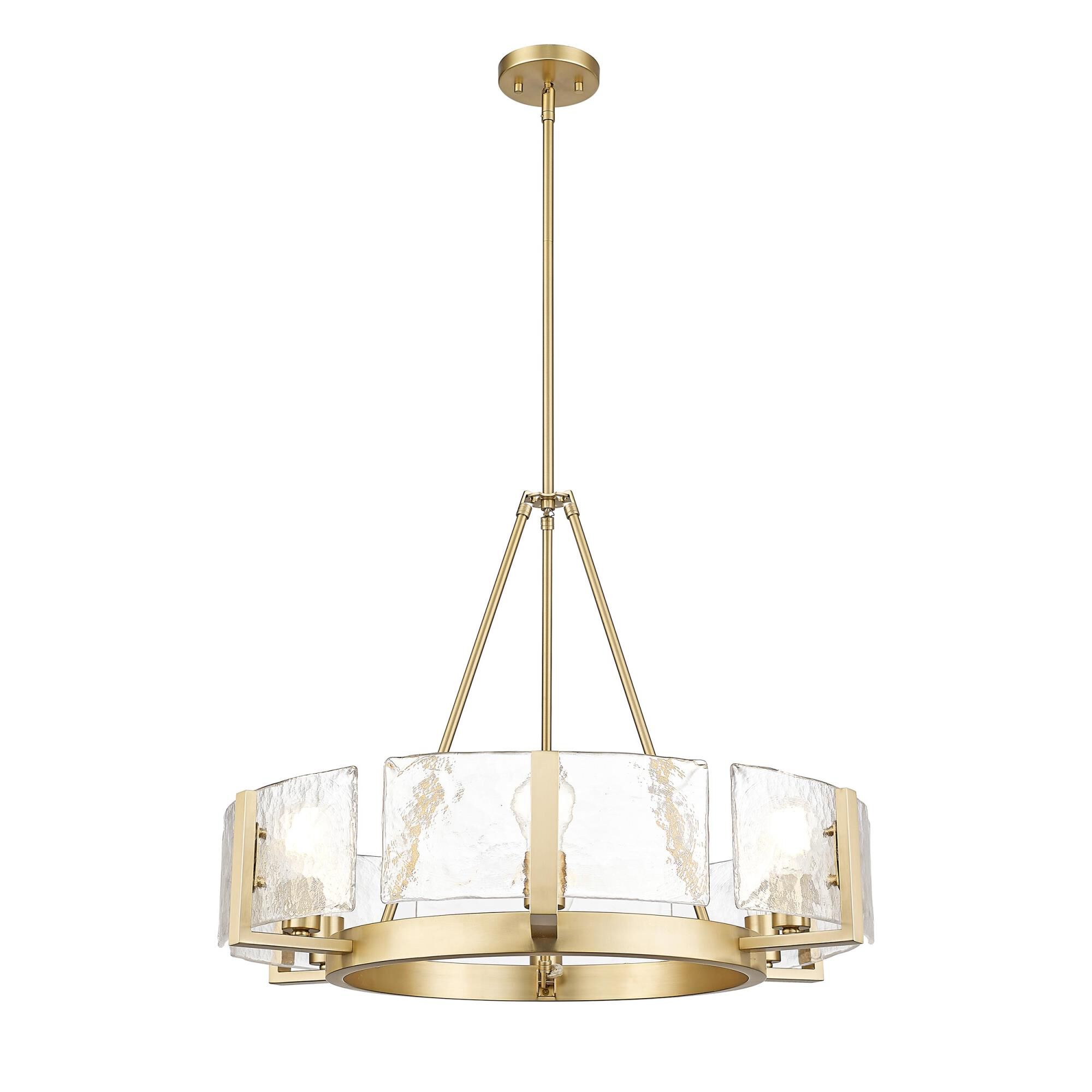 Shown in Brushed Champagne Bronze finish and Hammered Water glass