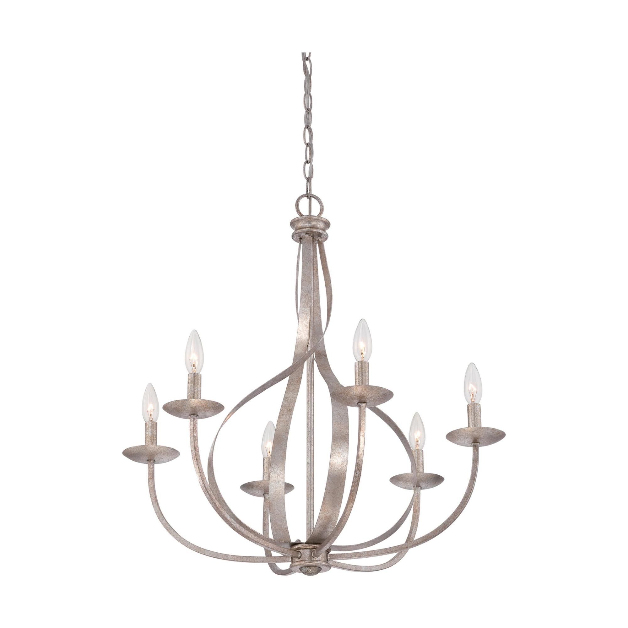 Serenity 26 Inch 6 Light Chandelier by Quoizel