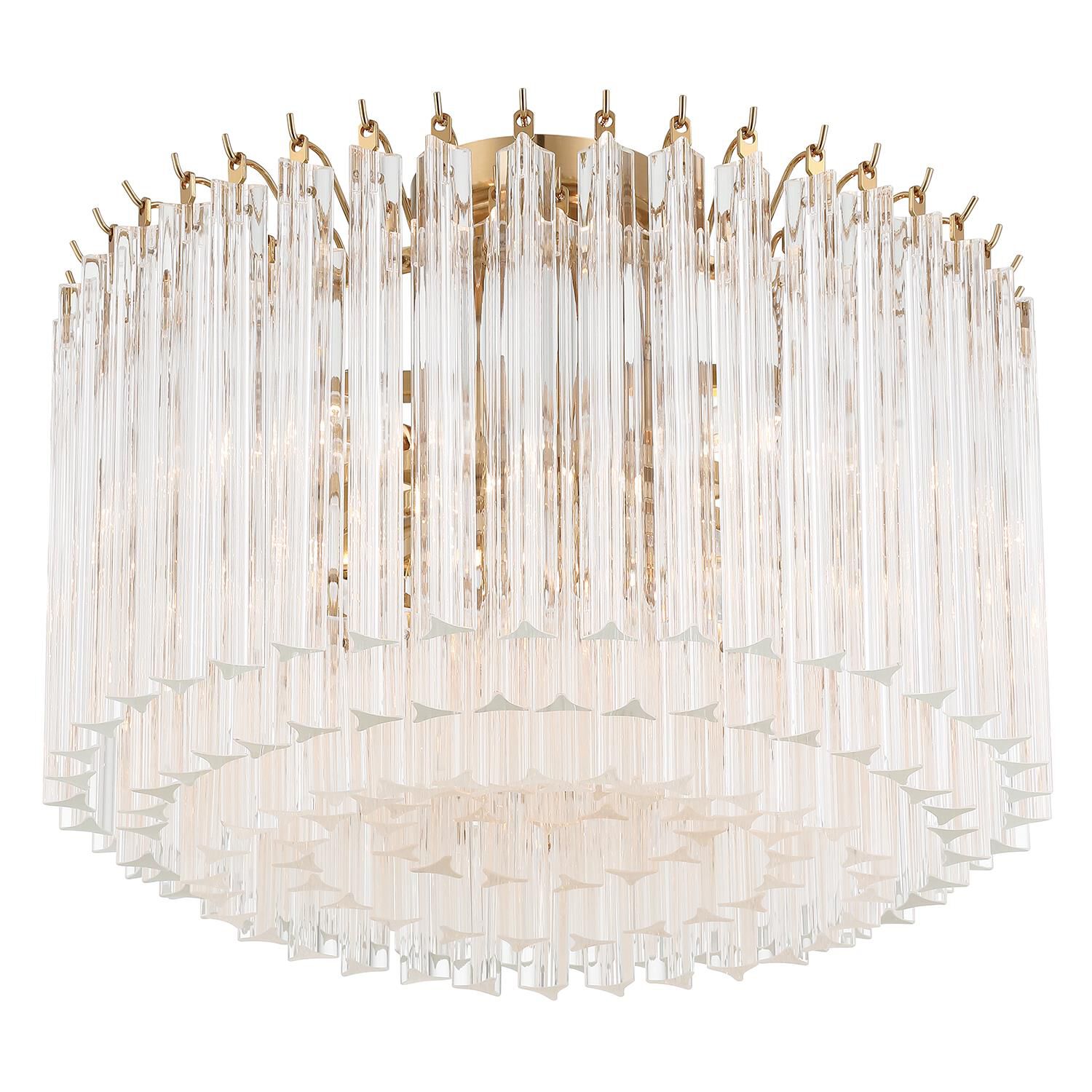 Lofton 18 Inch Semi Flush Mount by Crystorama