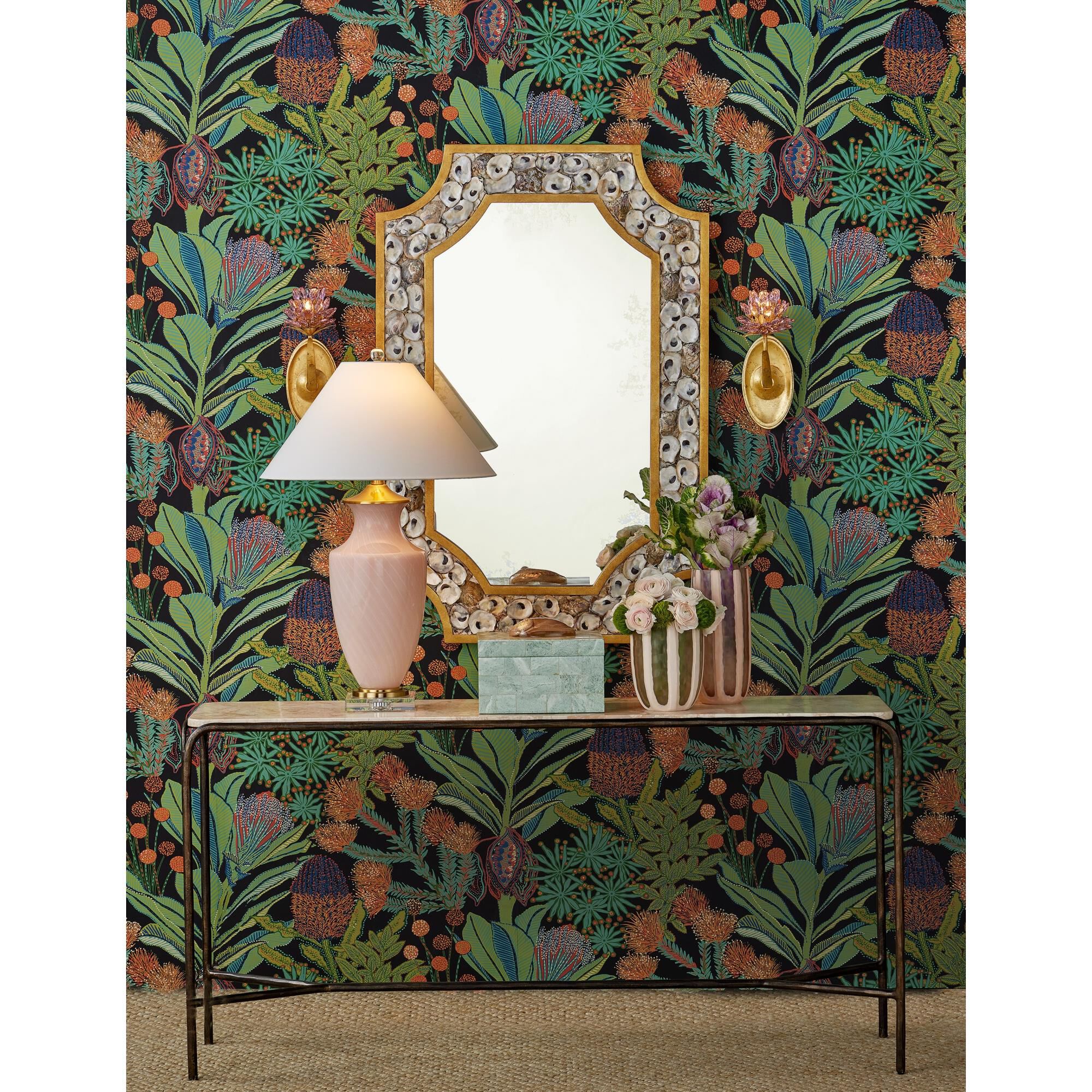 Shown in Contemporary Gold Leaf/Natural/Mirror finish