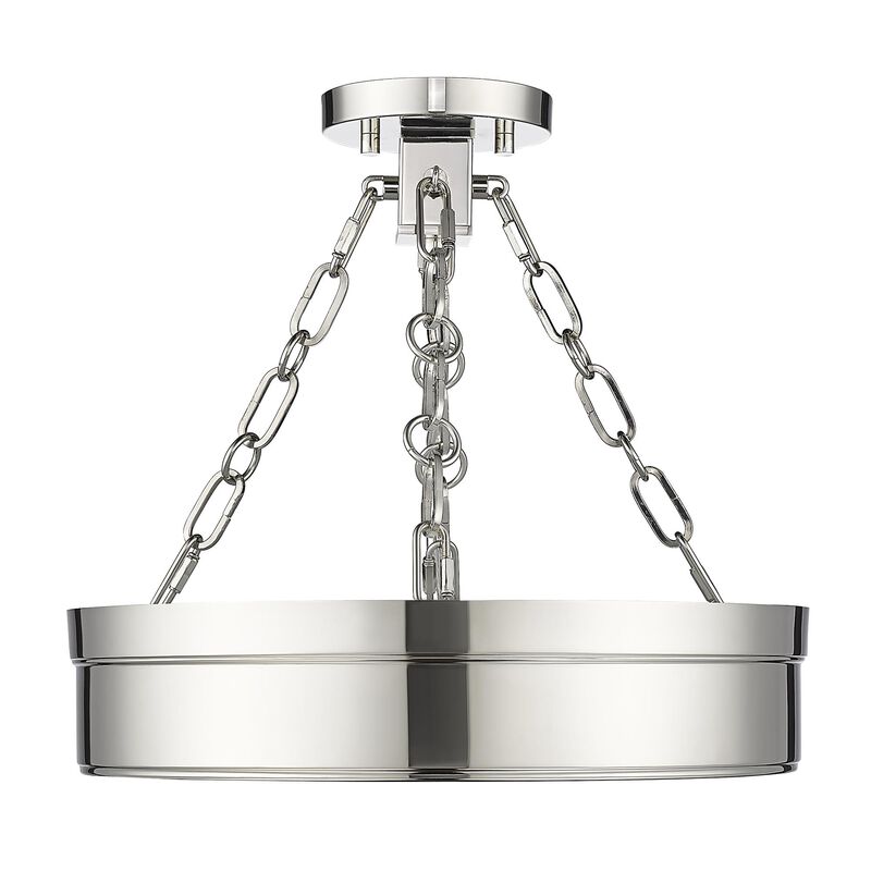 Anders 15 Inch 1 Light LED Semi Flush Mount by Z-Lite
