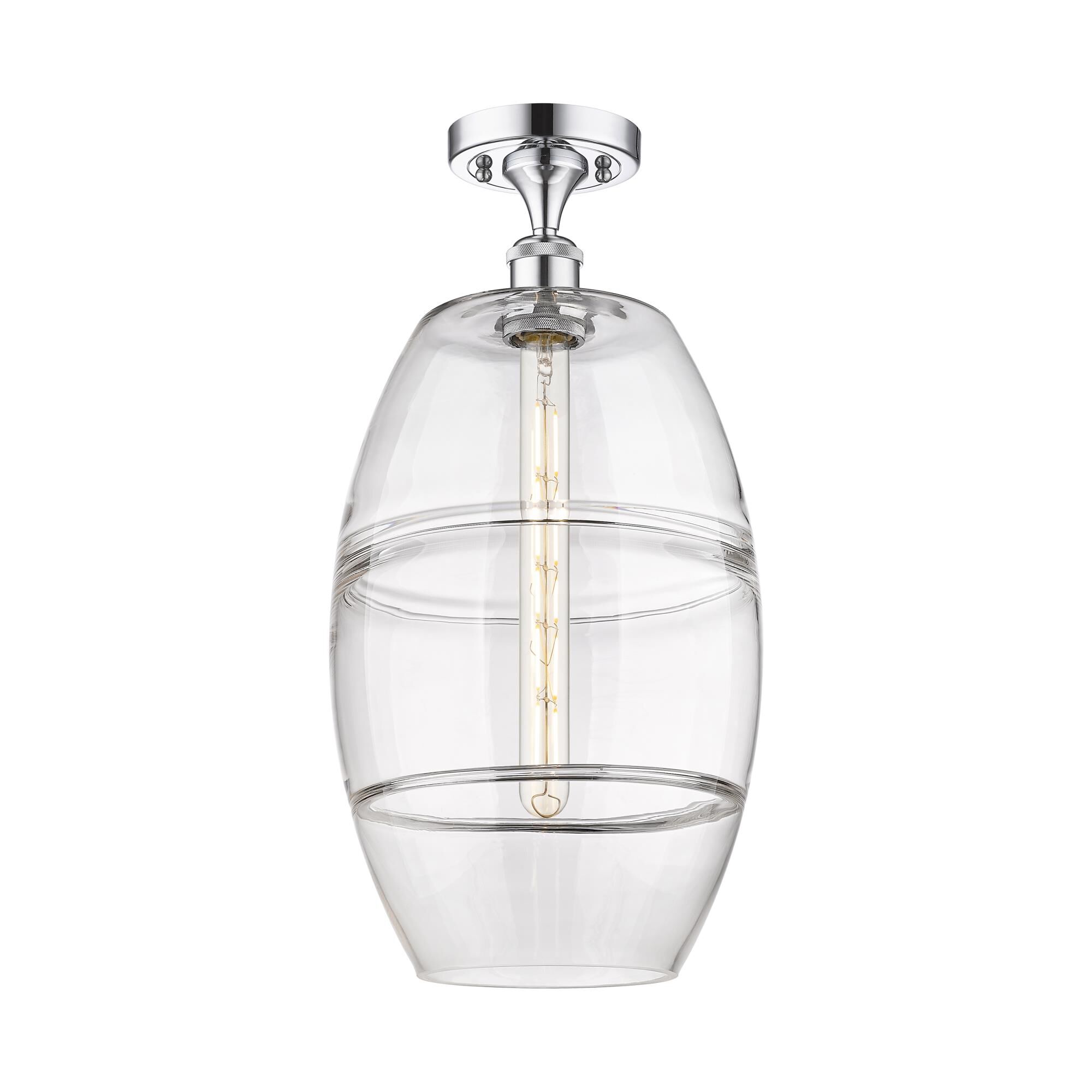 Shown in Polished Chrome finish and Clear glass