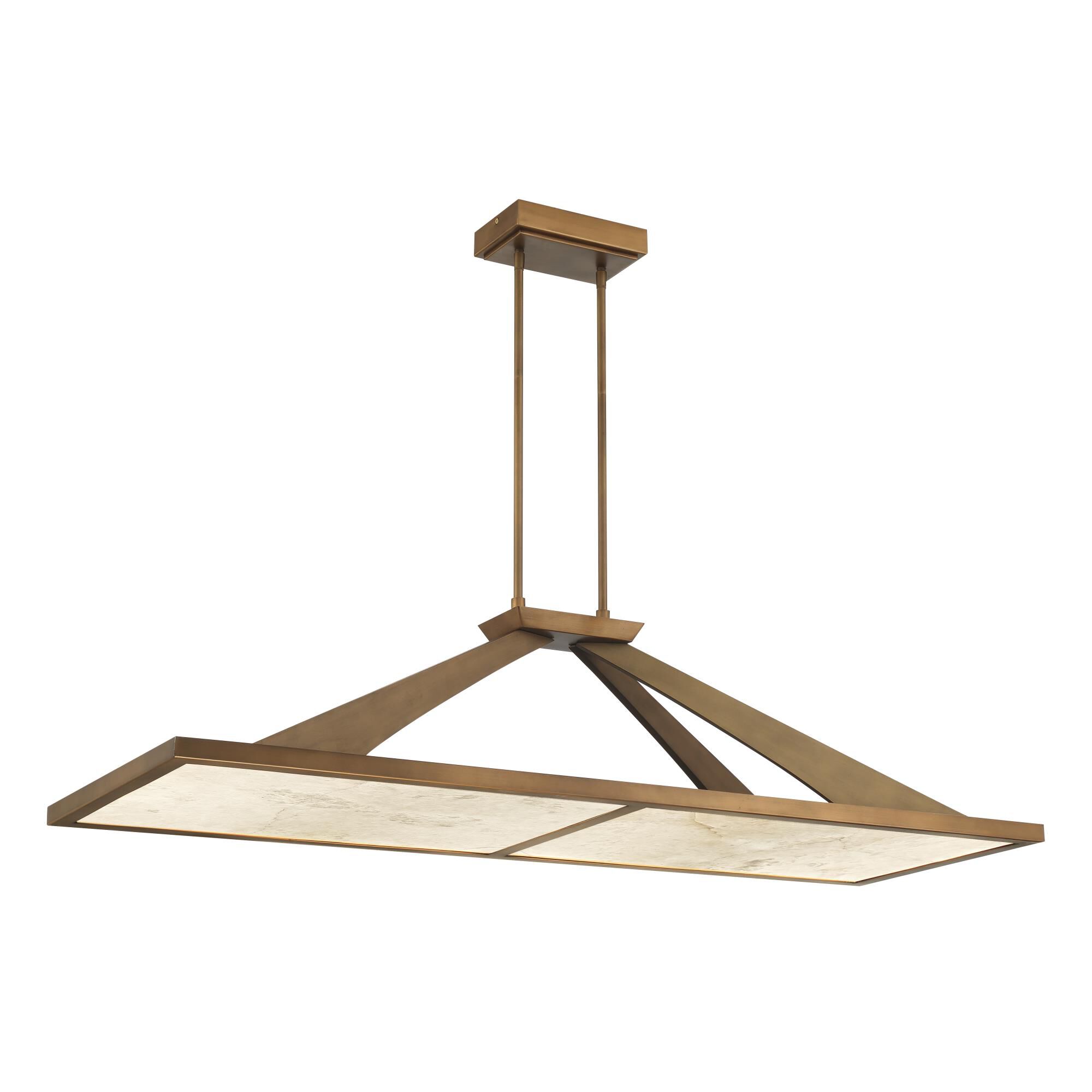 Shown in Ashen Gold finish and Alabaster shade