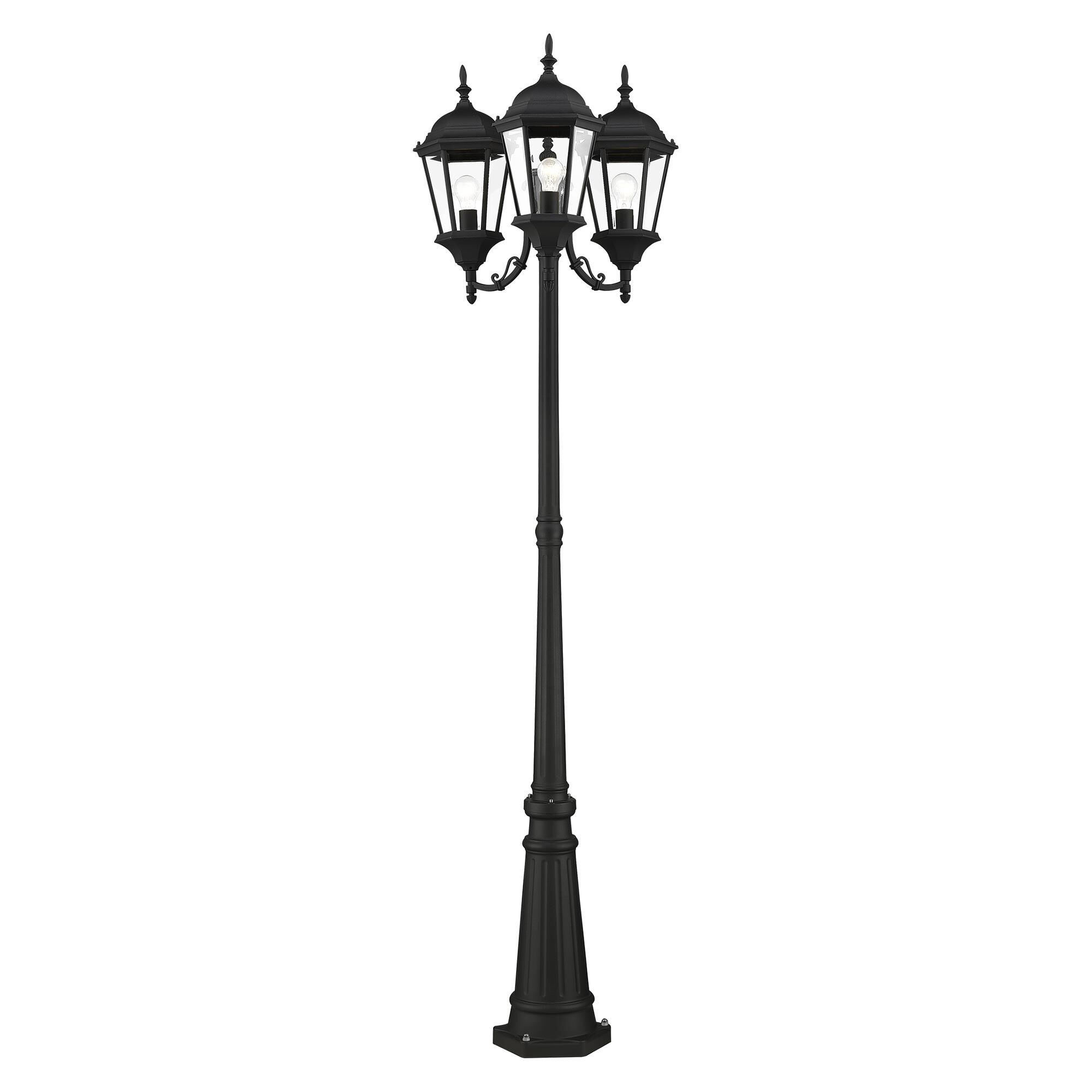 Hamilton 86 Inch Tall 3 Light Outdoor Post Lamp by Livex Lighting