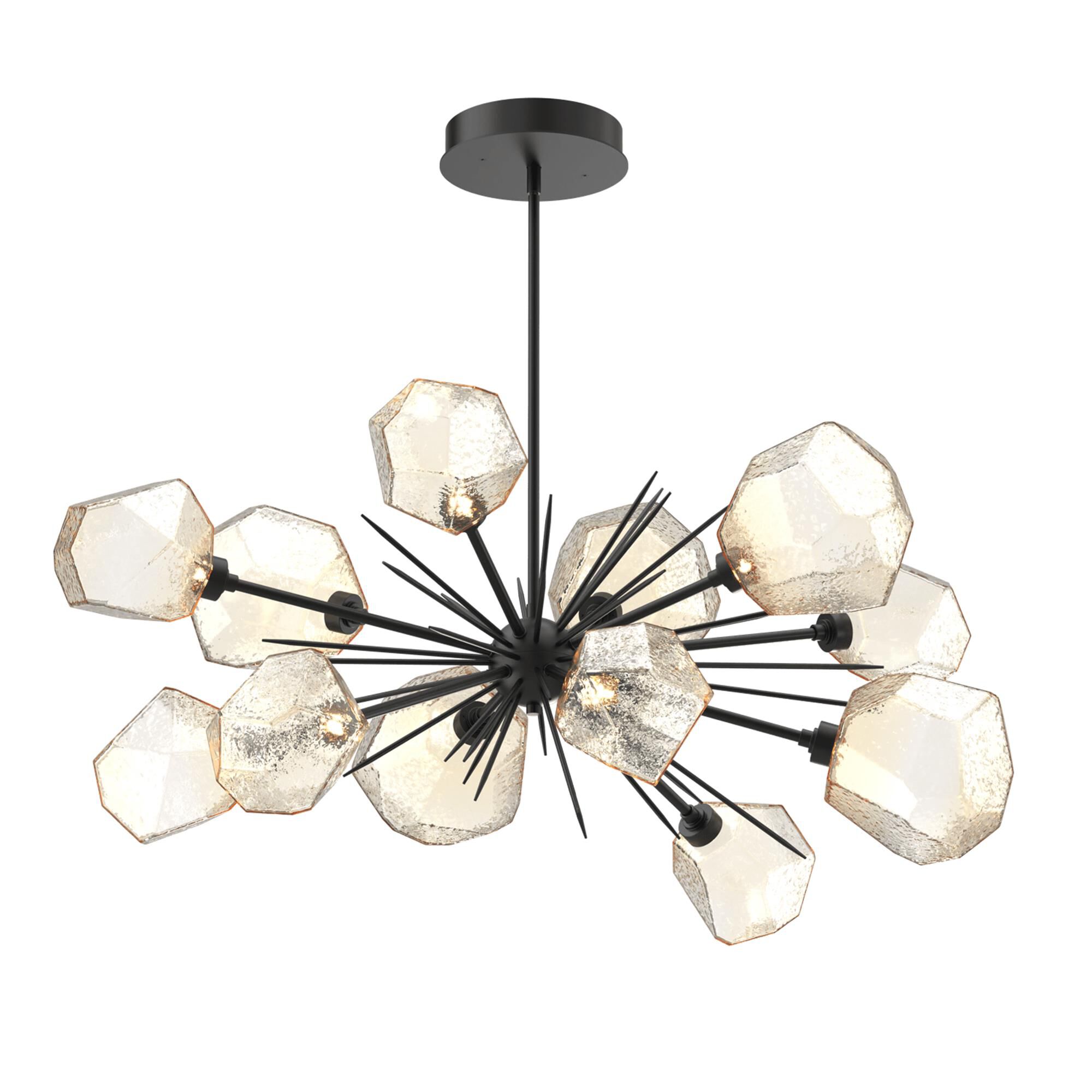 Shown in Matte Black finish and Amber glass