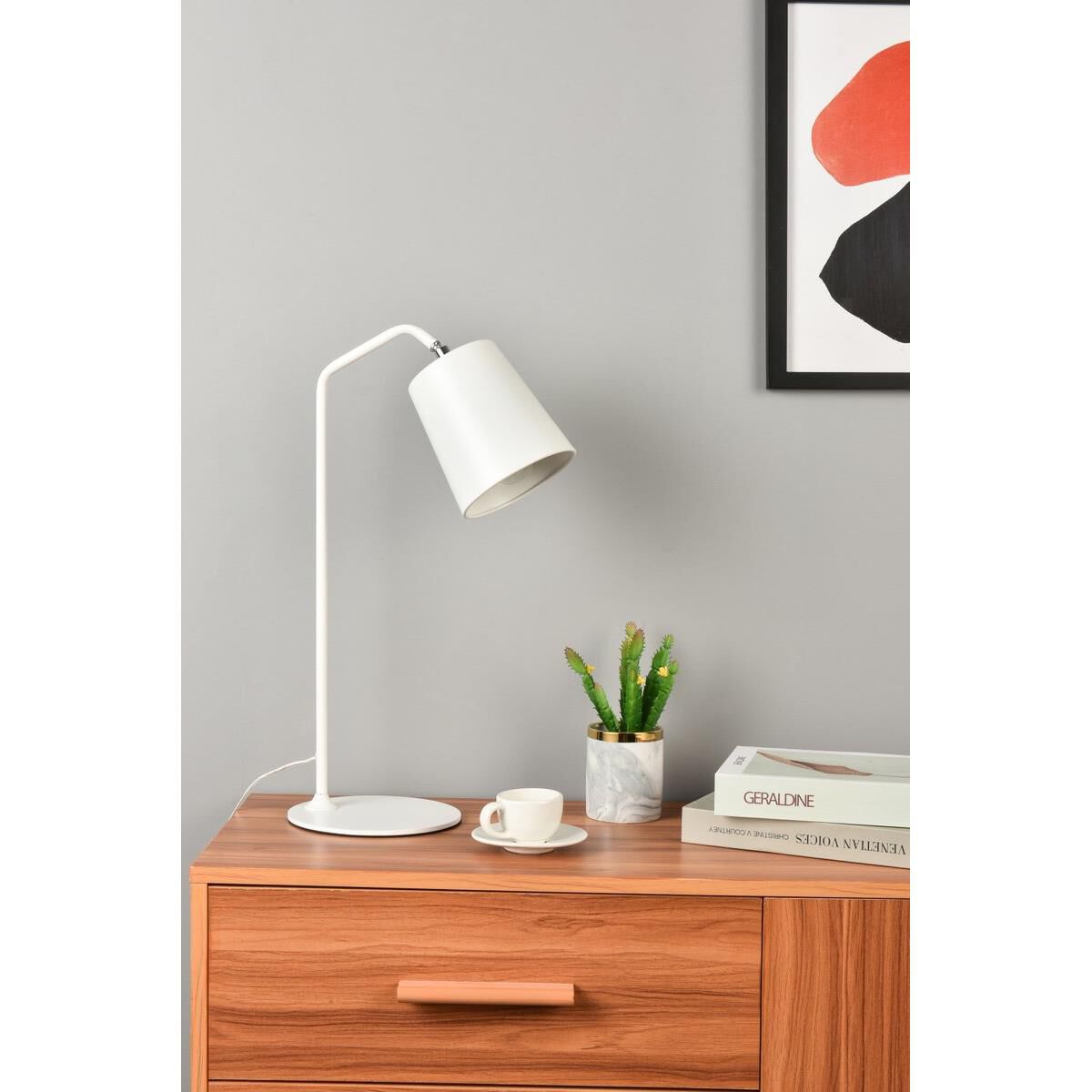 Shown in White finish and White Iron shade