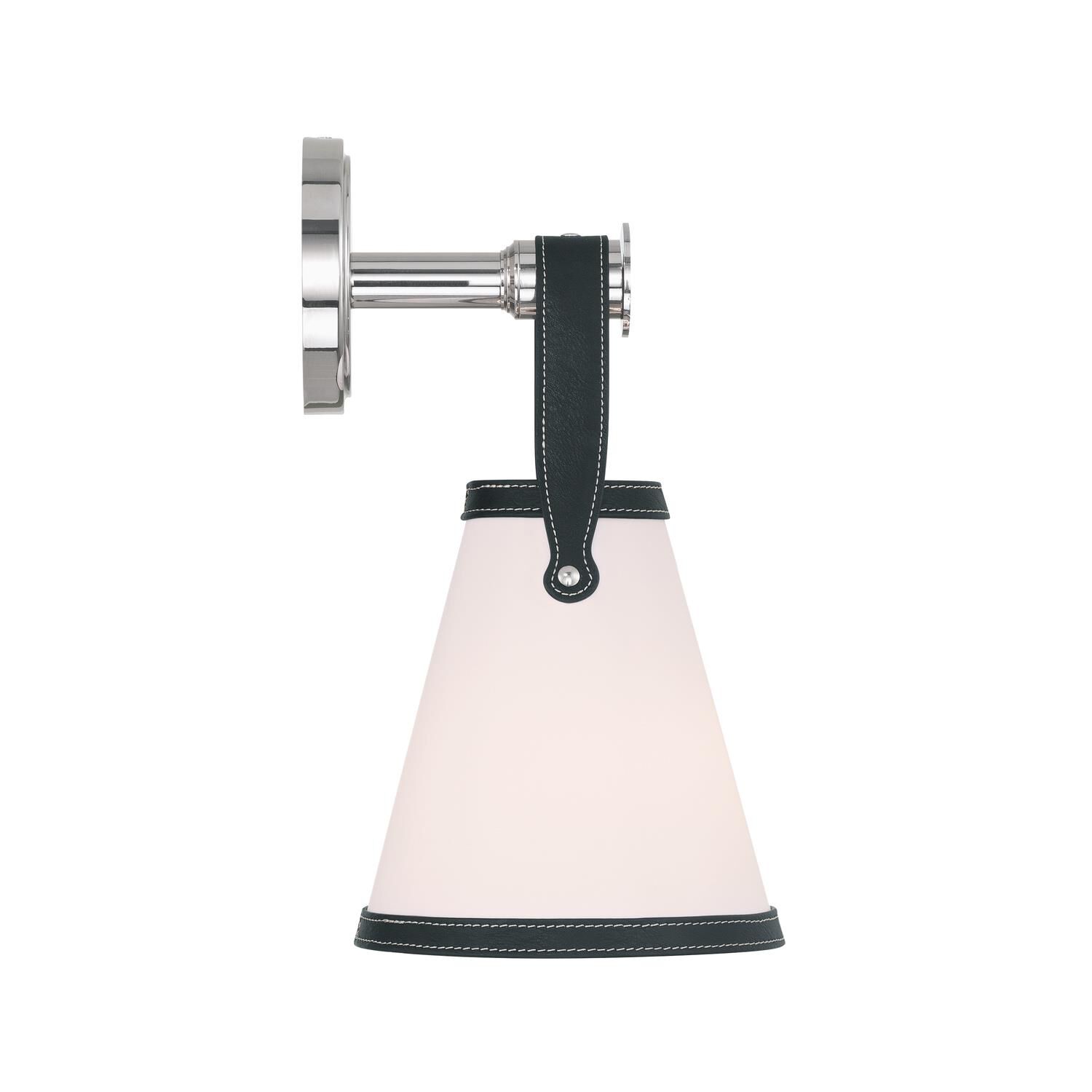 Shown in Polished Nickel finish and Fabric glass and Fabric shade