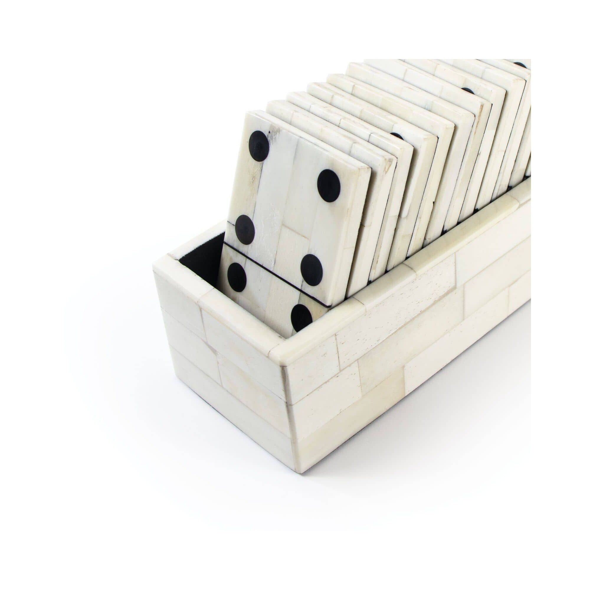 Shown in Natural White Bone with Black  finish
