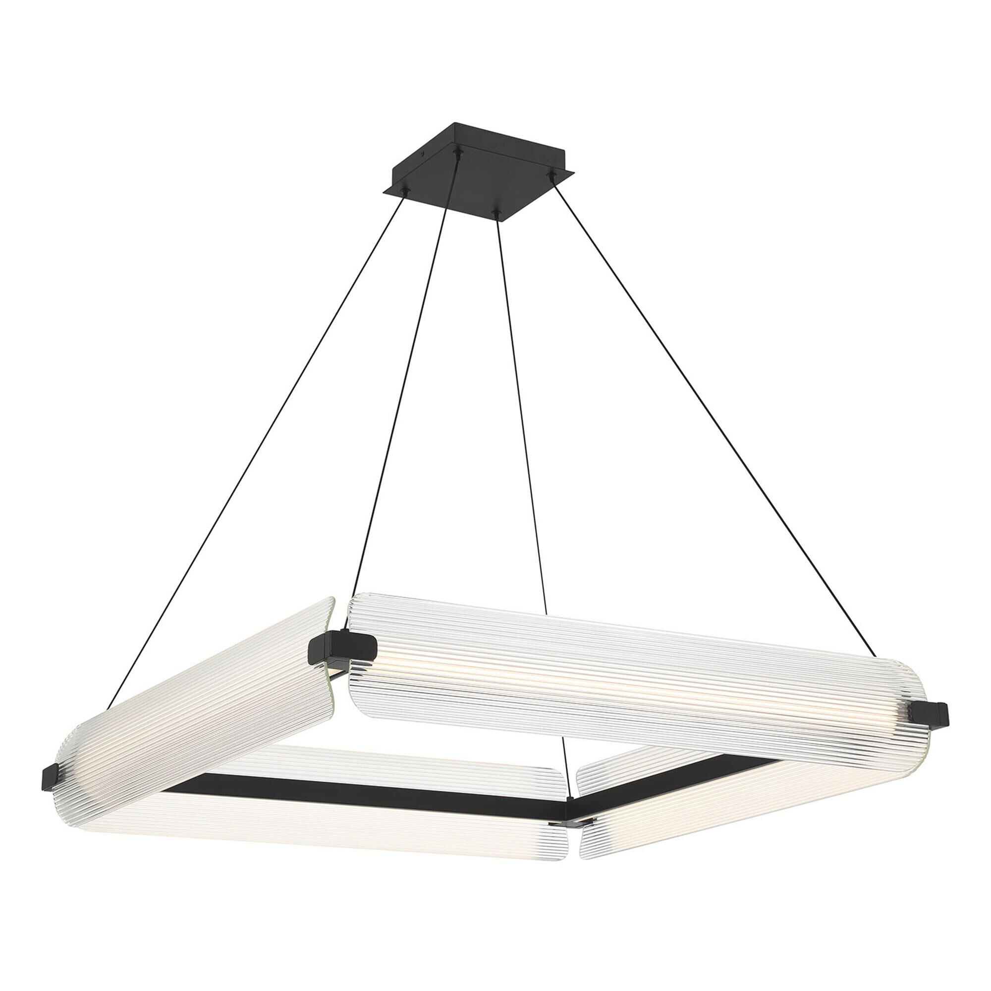 Shown in Matte Black finish and Clear glass