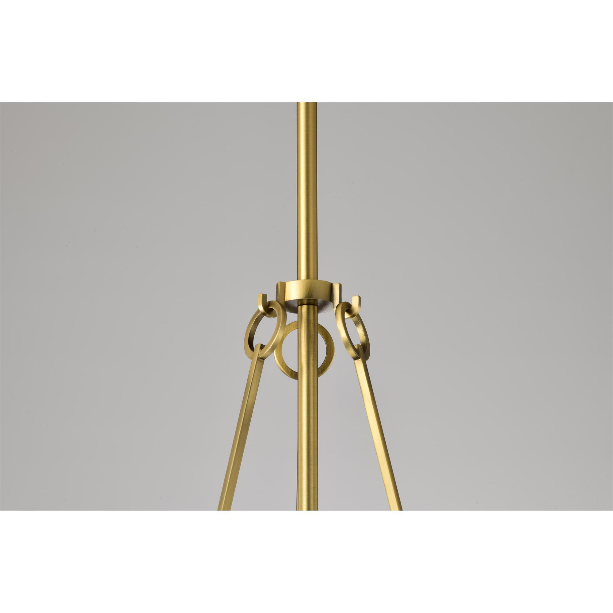 Shown in Vintage Brass finish and Hammered glass